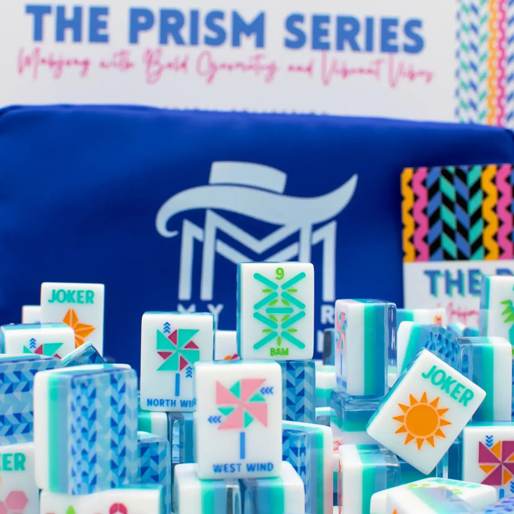My Fair Mahjong Crystal Prism Blue Mahjong Tile Set