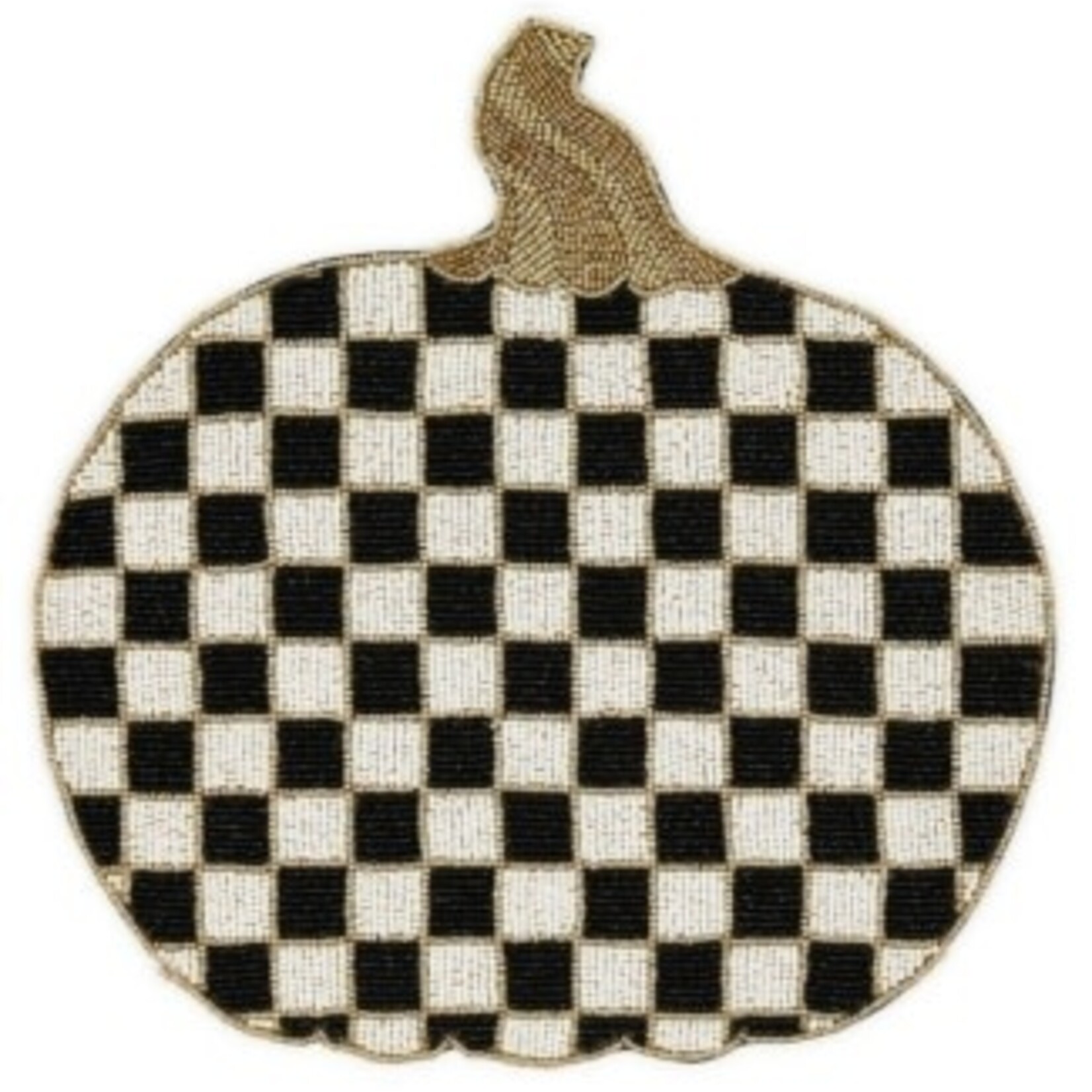 MacKenzie-Childs Courtly Check Pumpkin Beaded Placemat