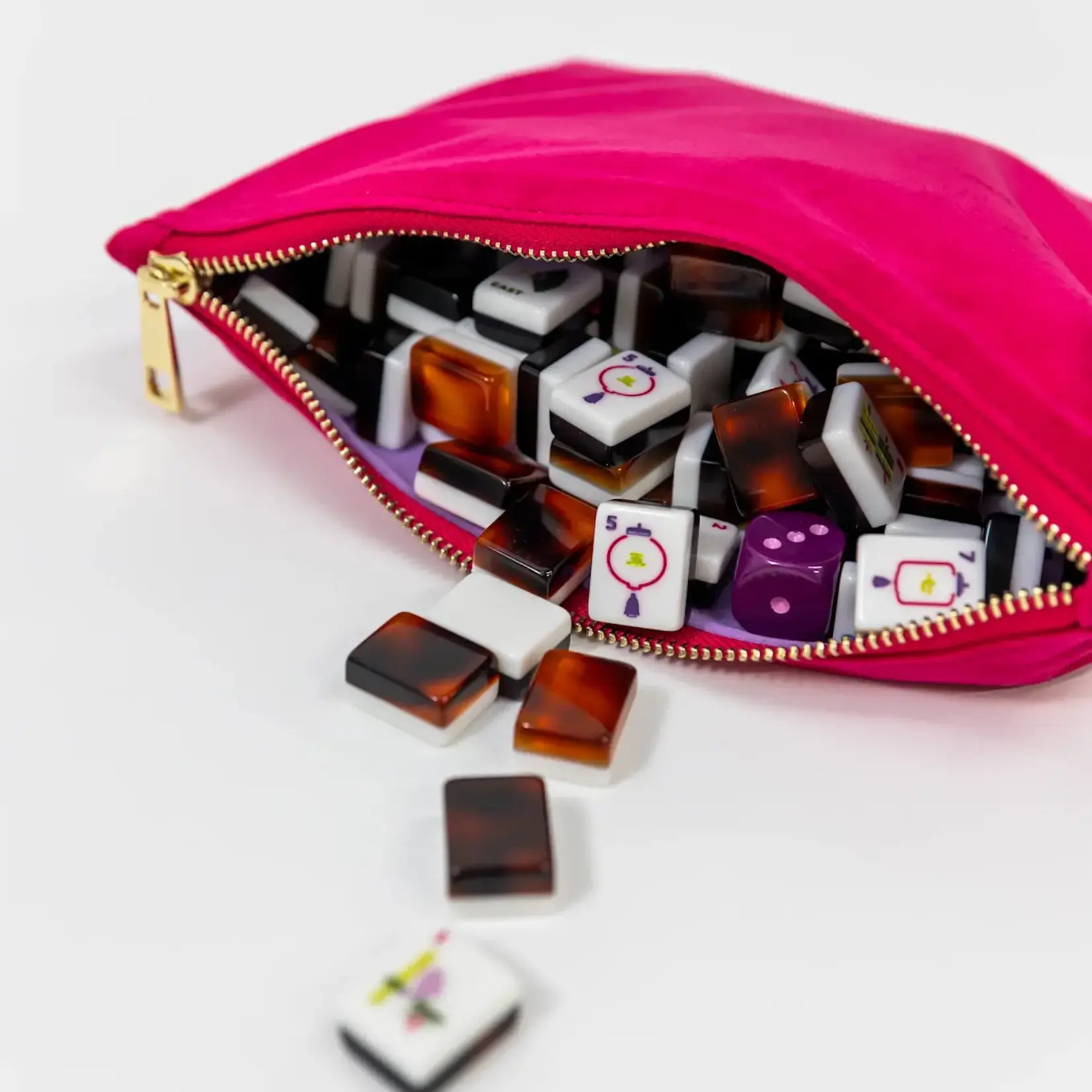 Bam Bird Boutique Magenta Travel Tile Bag