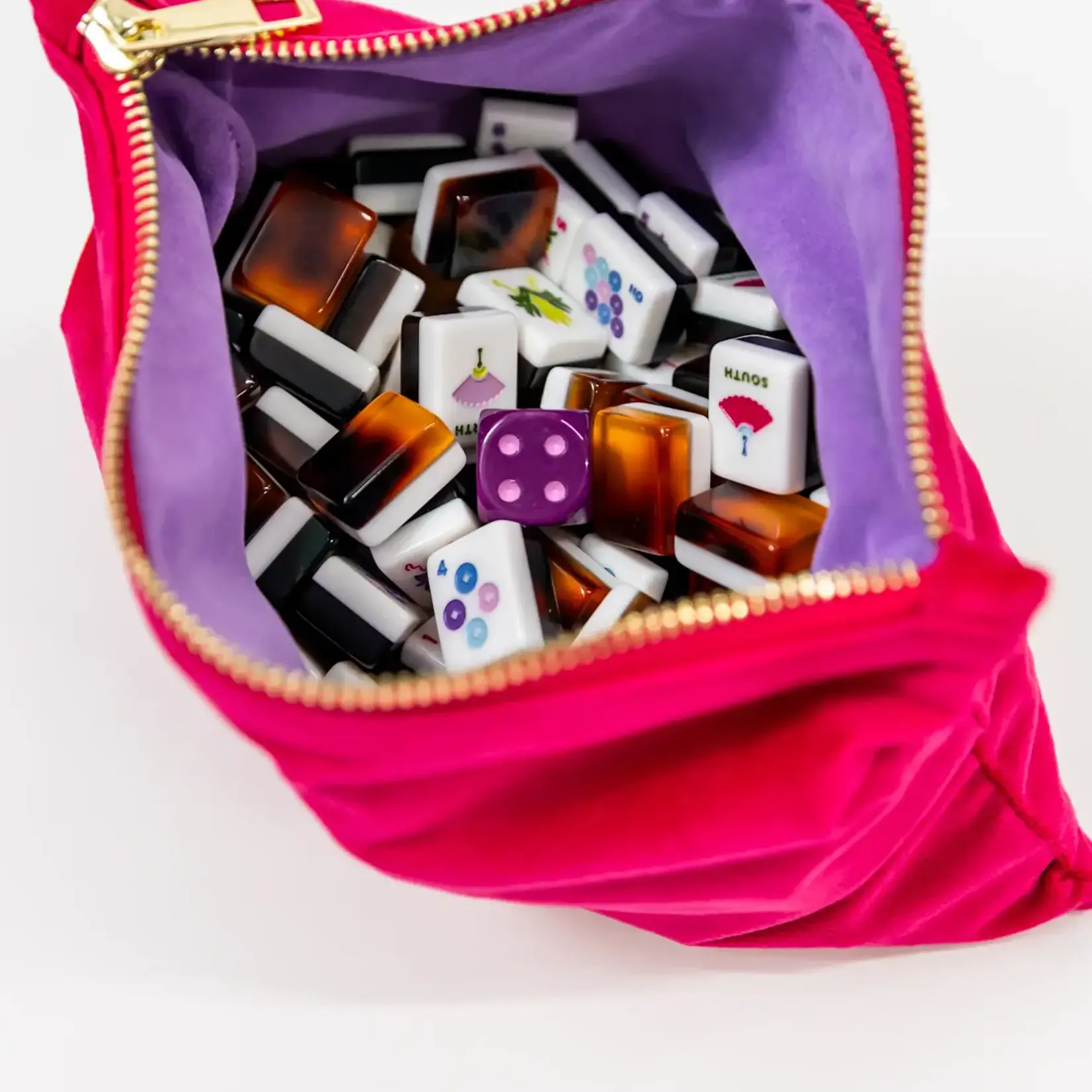 Bam Bird Boutique Magenta Travel Tile Bag