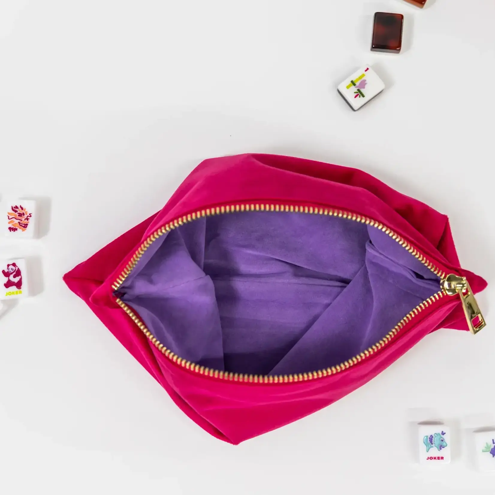 Bam Bird Boutique Magenta Travel Tile Bag