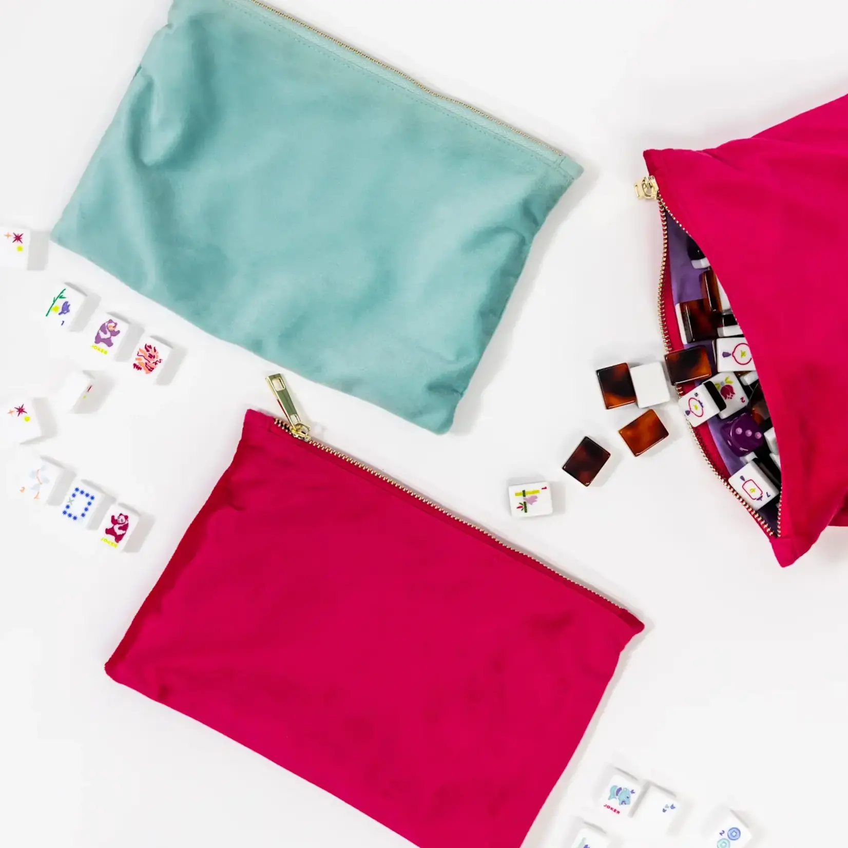 Bam Bird Boutique Magenta Travel Tile Bag