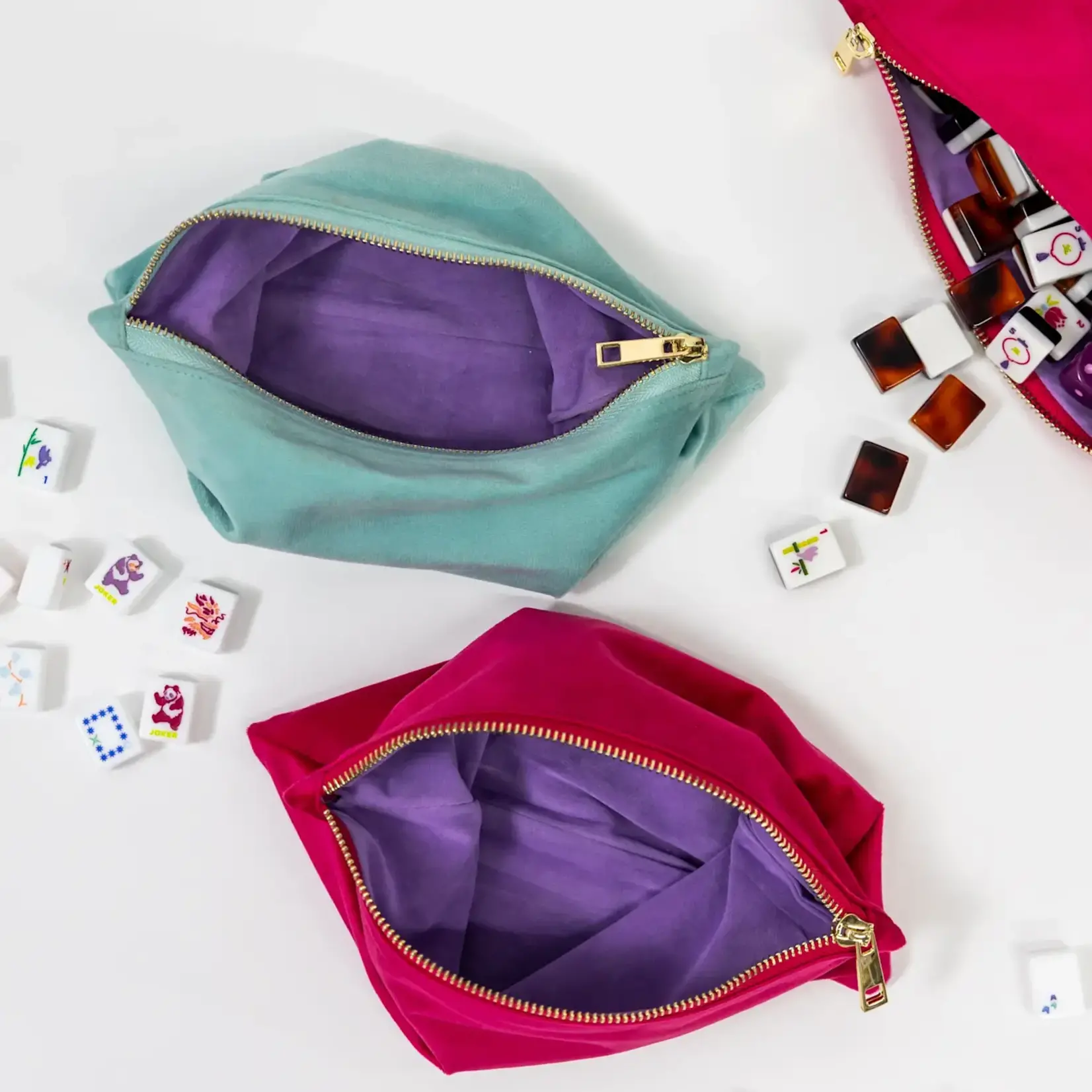 Bam Bird Boutique Magenta Travel Tile Bag