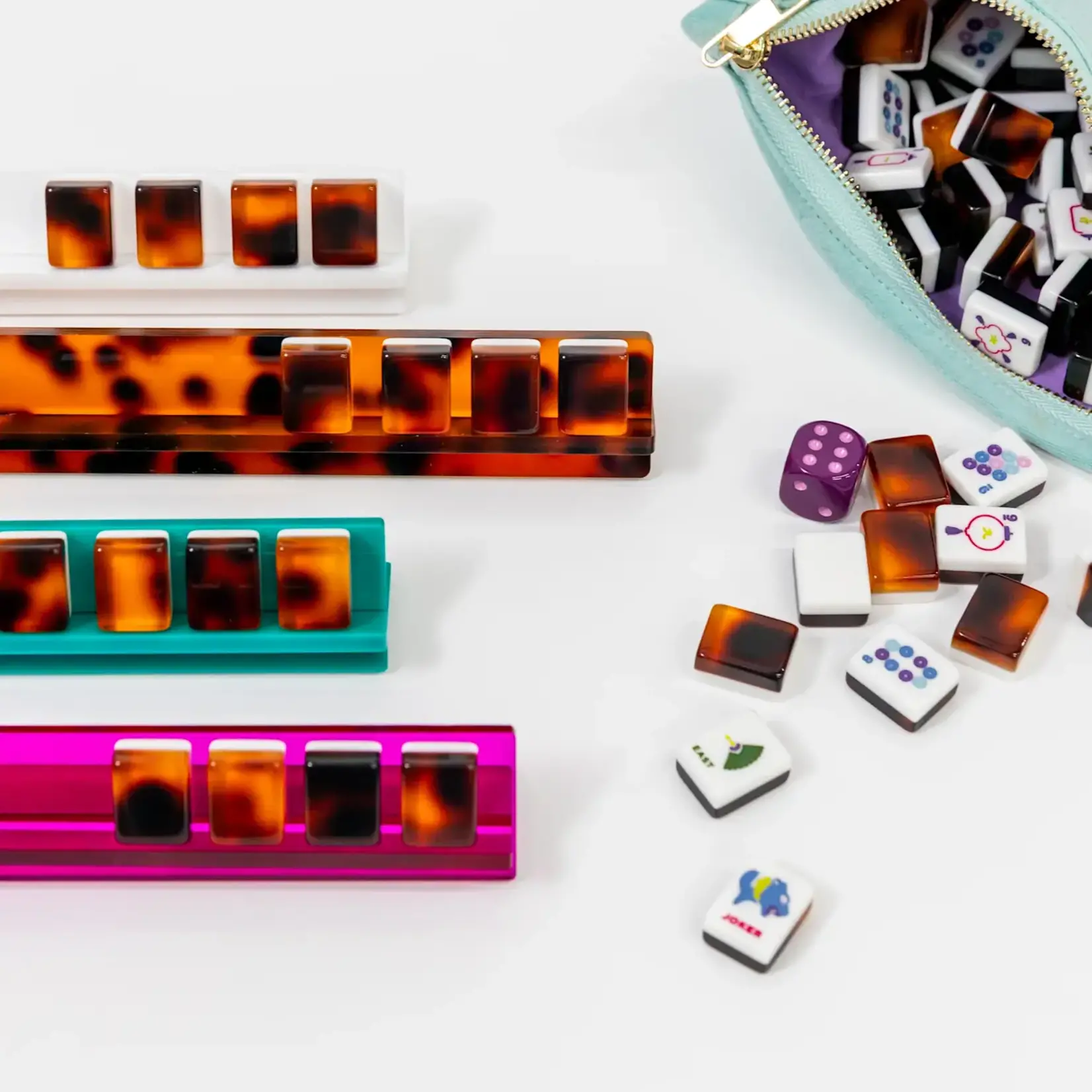 Bam Bird Boutique Tortoise Shell Travel Racks (set of 4 racks and one pusher)