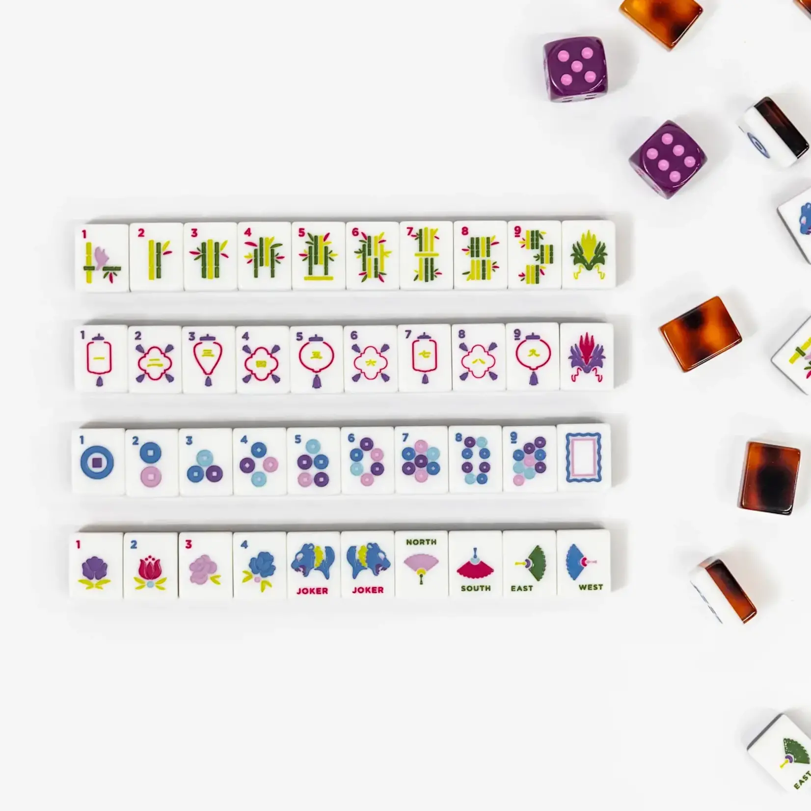 Bam Bird Boutique Classic Tortoise Shell Travel Tile Set