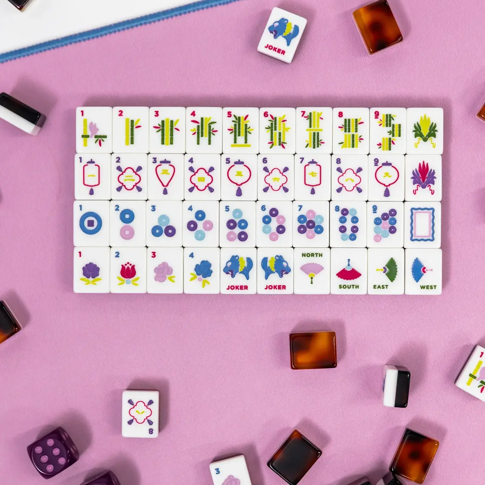 Bam Bird Boutique Classic Tortoise Shell Travel Tile Set