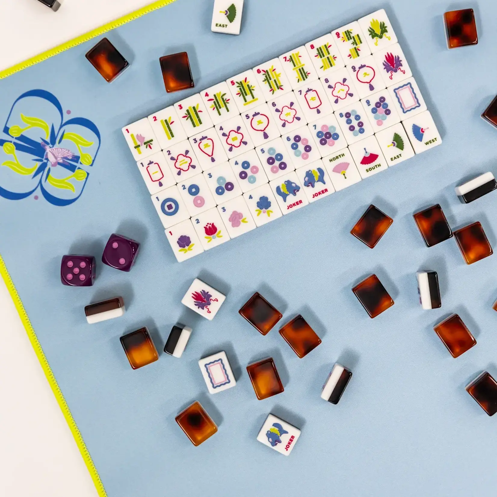 Bam Bird Boutique Classic Tortoise Shell Travel Tile Set