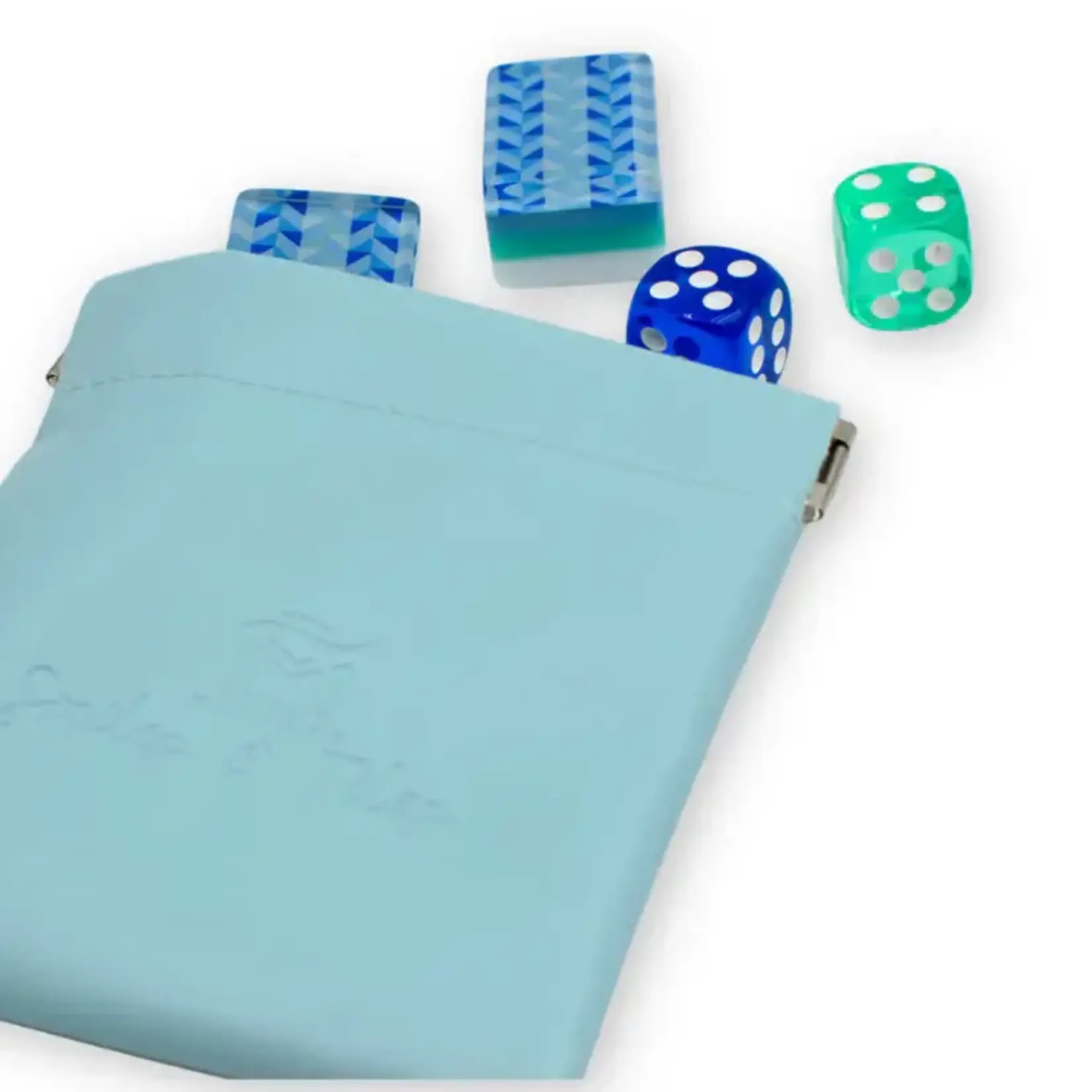 My Fair Mahjong Blue Mahjong Pouch for Tiles, Dice, Coins