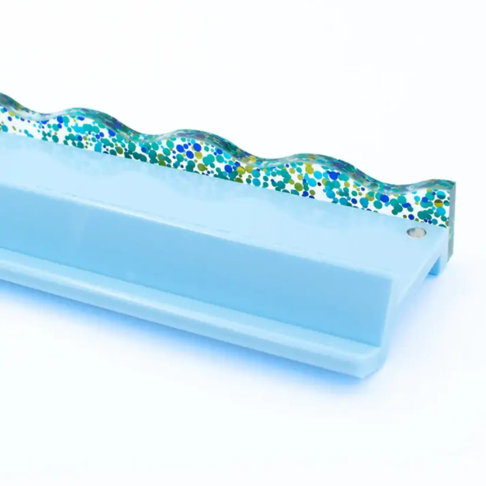 My Fair Mahjong Confetti Wavy Green Magnetic Mahjong Pusher (No Rack Included)