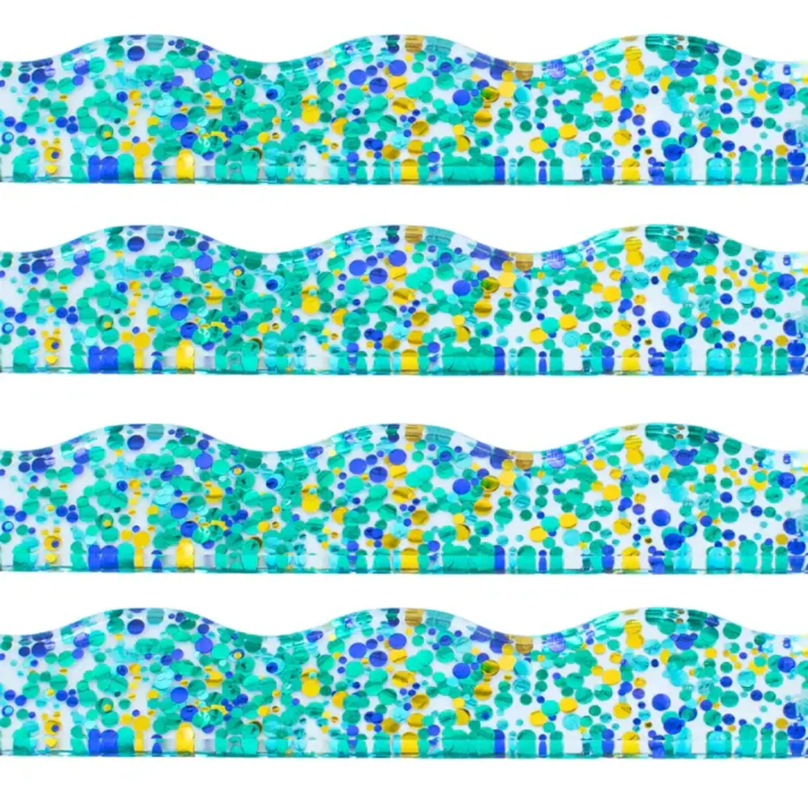 My Fair Mahjong Confetti Wavy Green Magnetic Mahjong Pusher (No Rack Included)