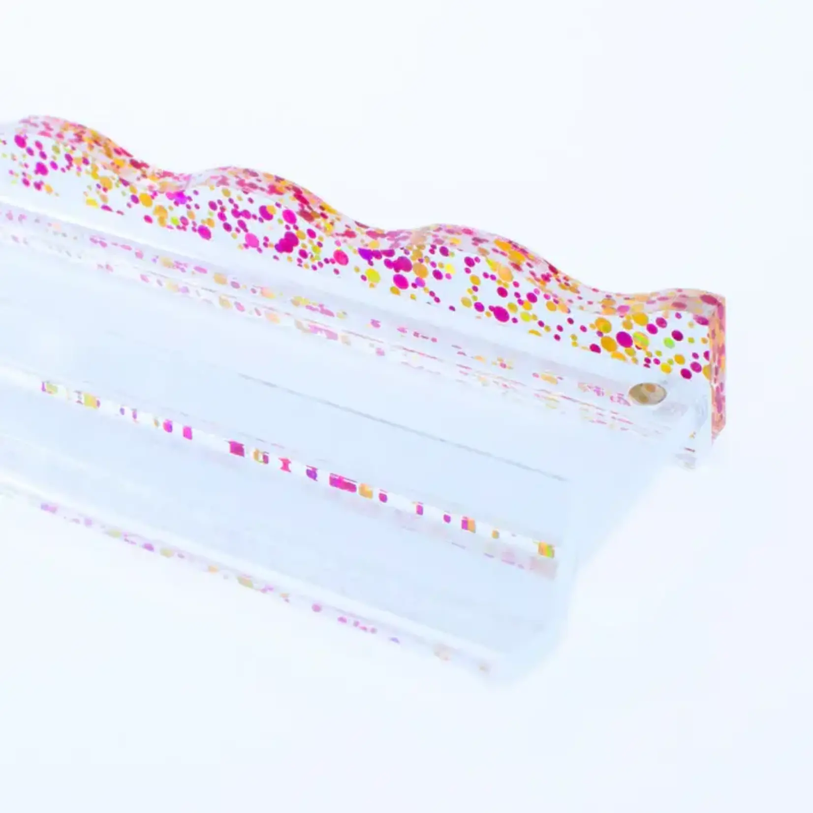 My Fair Mahjong Confetti Wavy Pink Magnetic Mahjong Pusher (No Rack Included)