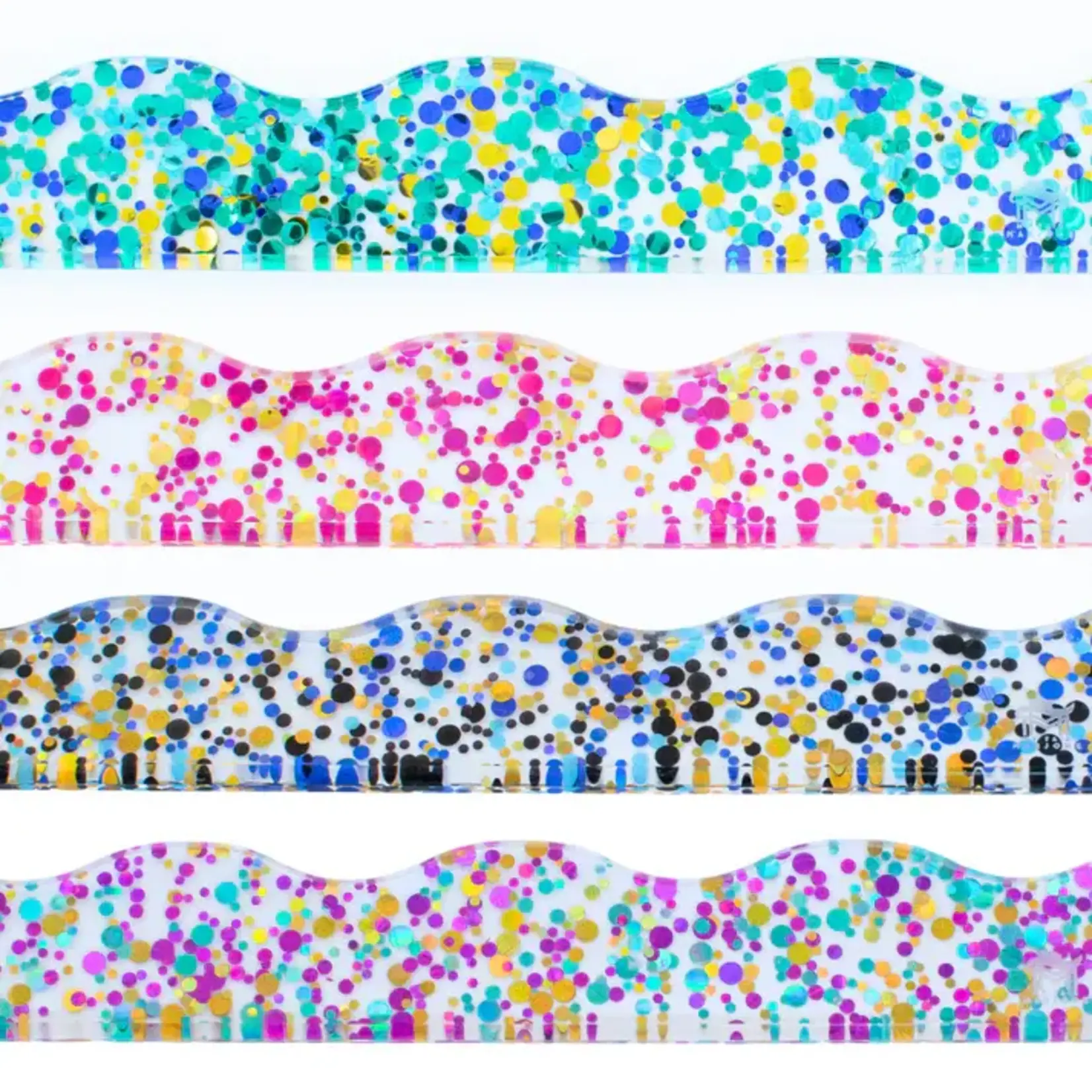 My Fair Mahjong Confetti Wavy Pink Magnetic Mahjong Pusher (No Rack Included)