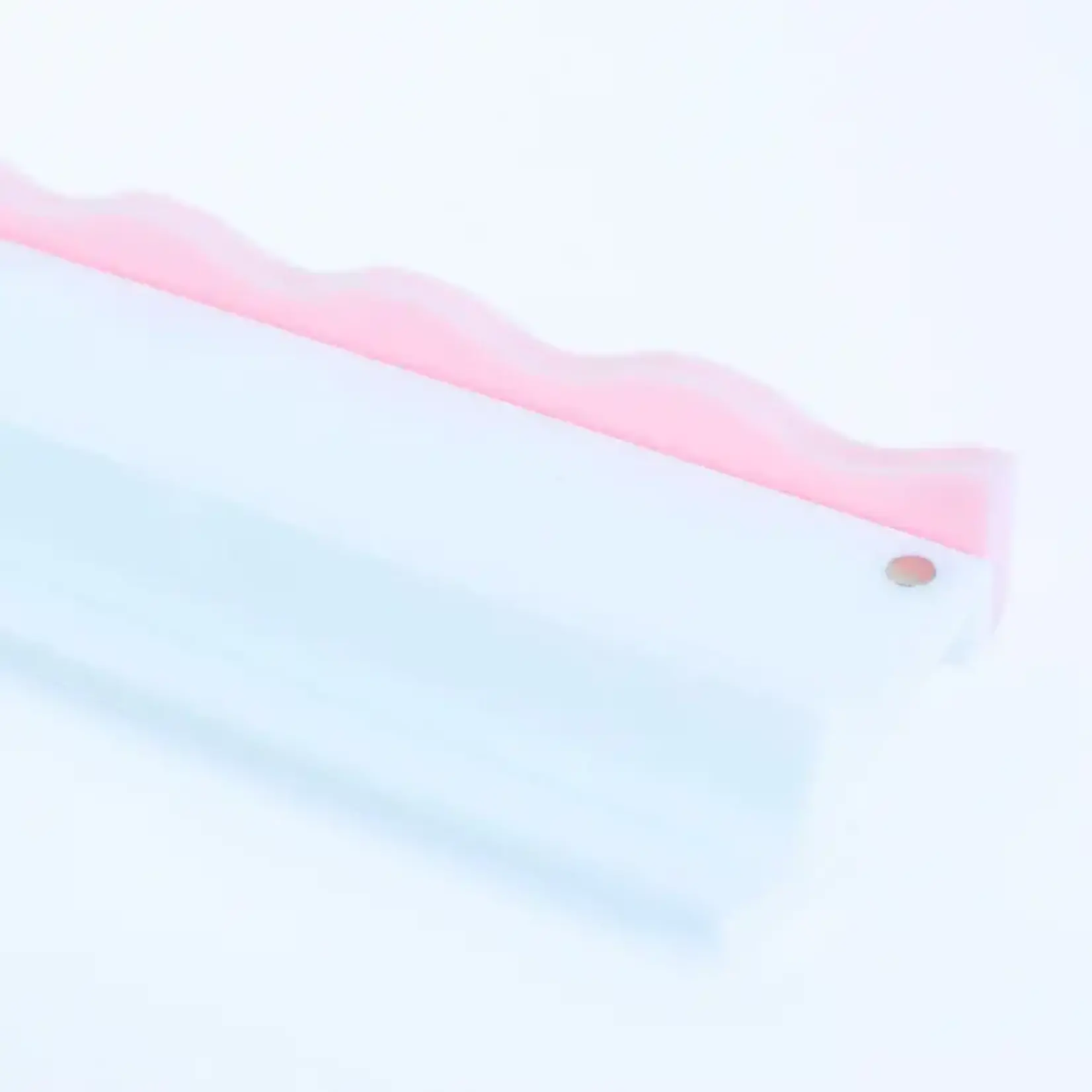 My Fair Mahjong Solid Wavy Macaron Pink Magnetic Mahjong Pusher (No Rack Included)