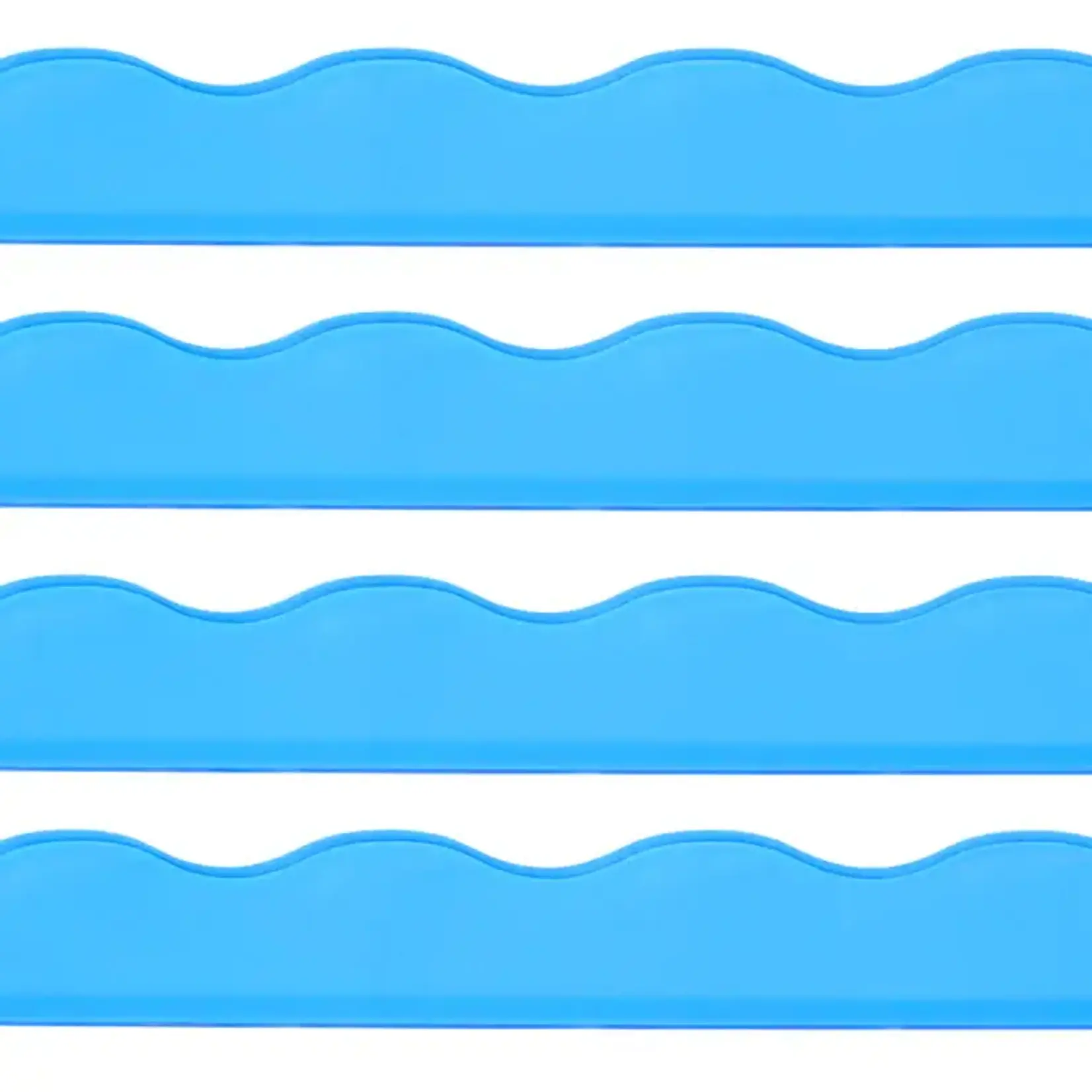 My Fair Mahjong Transparent Wavy Bright Blue Magnetic Mahjong Pusher (No Rack Included)