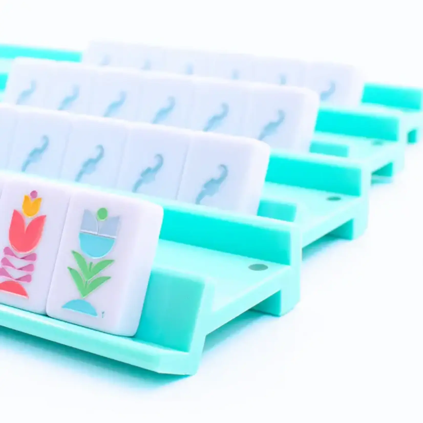 My Fair Mahjong Solid Macaron Green Premium Acrylic Mahjong Racks