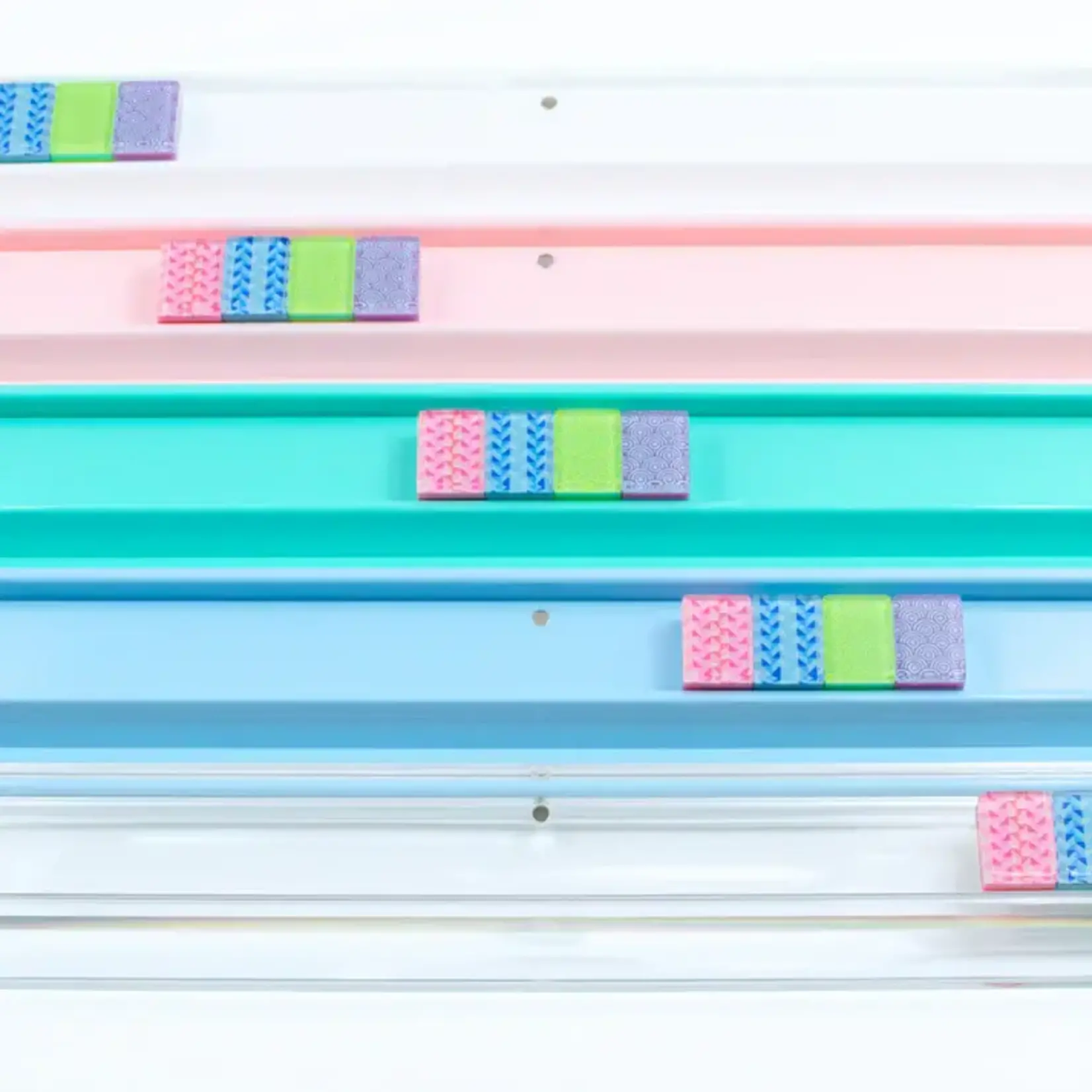 My Fair Mahjong Solid Macaron Blue Premium Acrylic Mahjong Racks