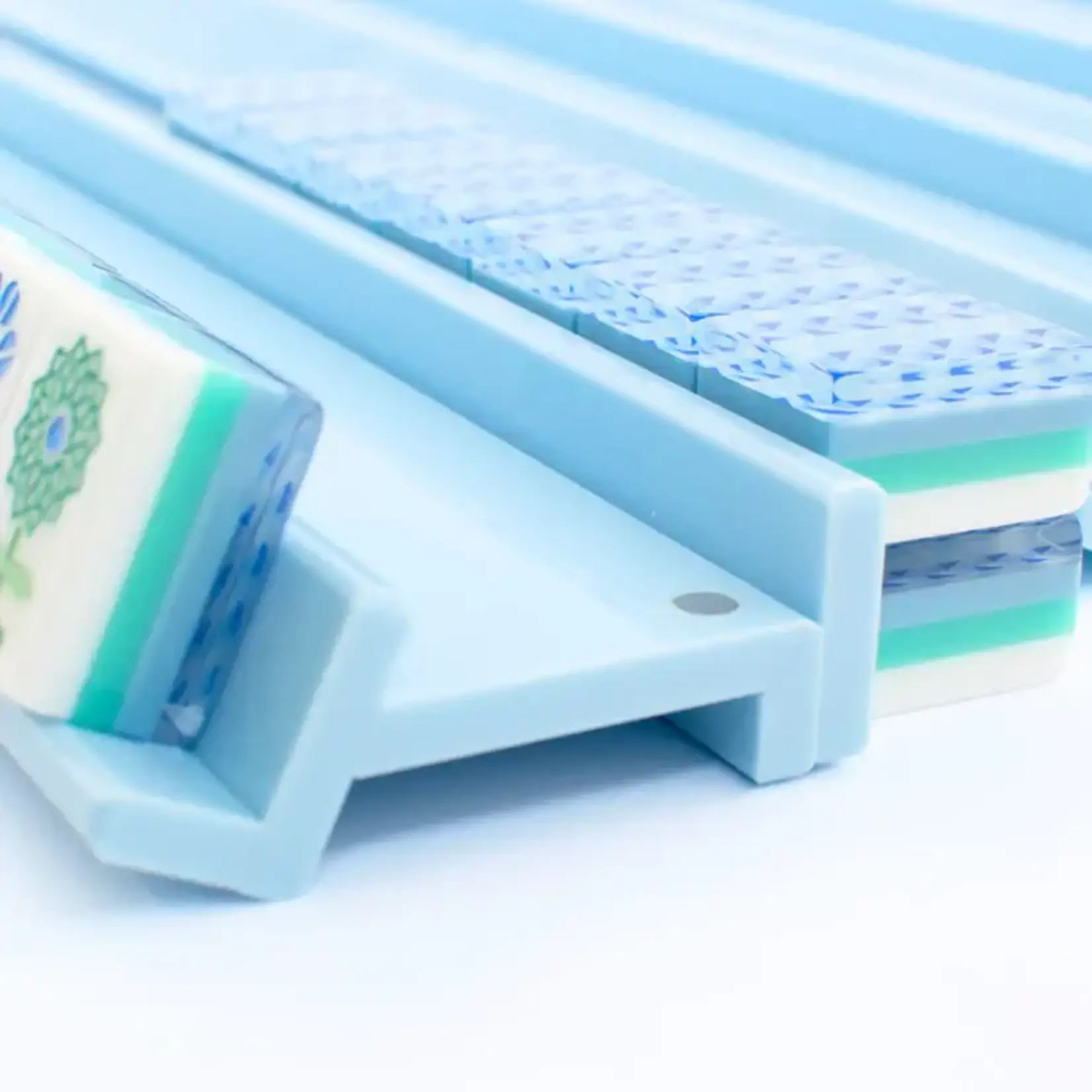 My Fair Mahjong Solid Macaron Blue Premium Acrylic Mahjong Racks