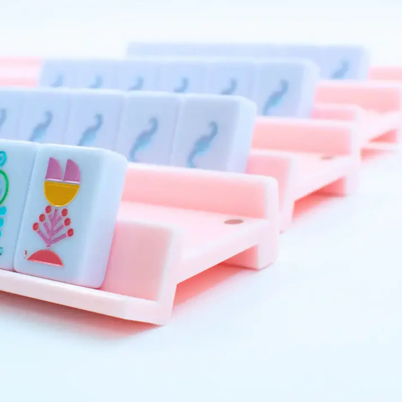 My Fair Mahjong Solid Macaron Pink Premium Acrylic Mahjong Racks