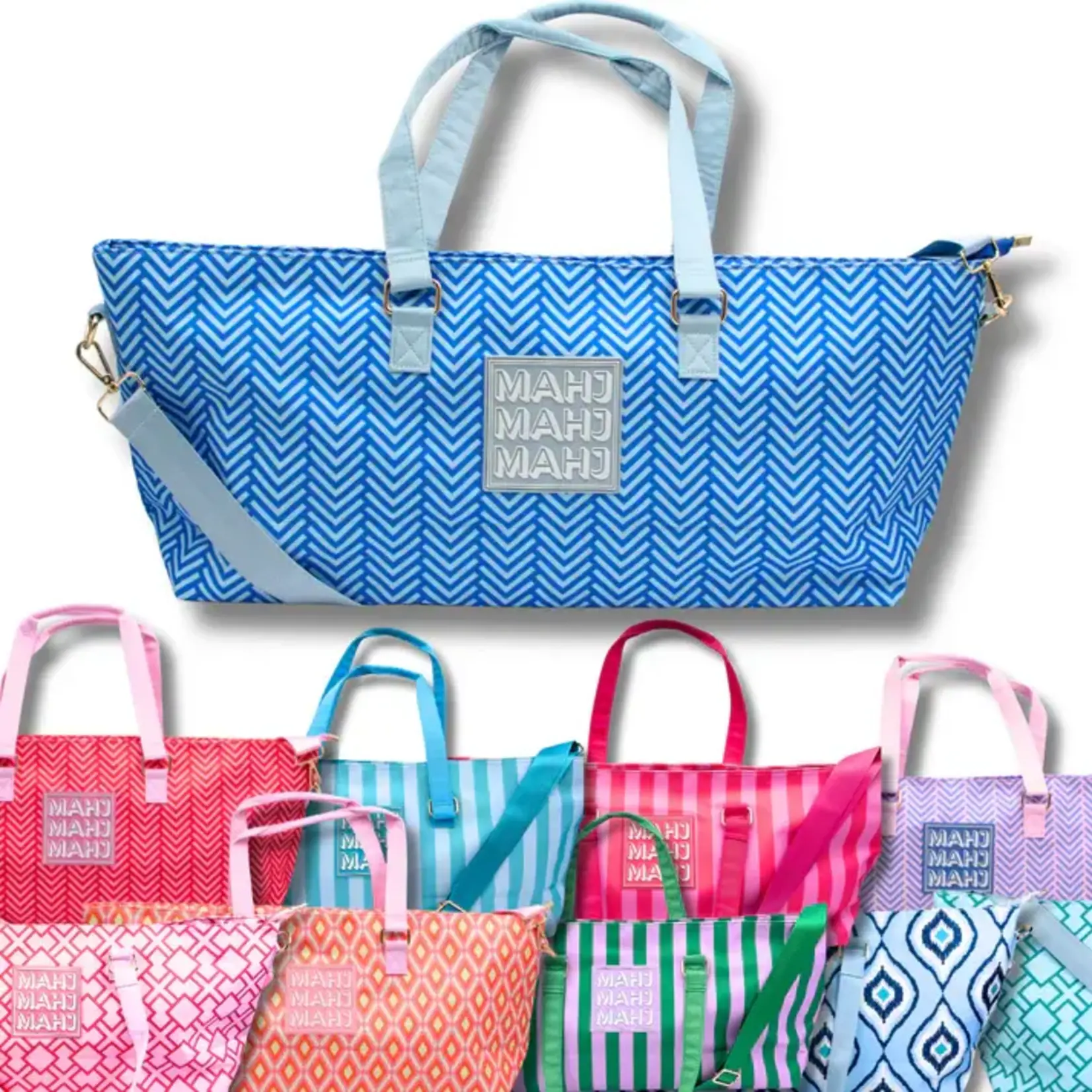 My Fair Mahjong Arrows Purple Mahjong Tote Bag