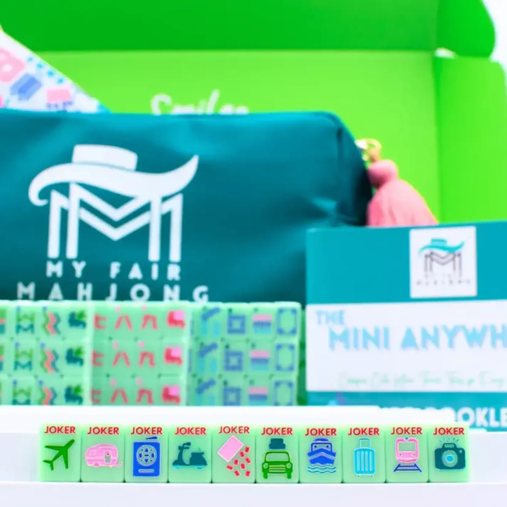 My Fair Mahjong Green Mini Anywhere Series Travel Mahjong