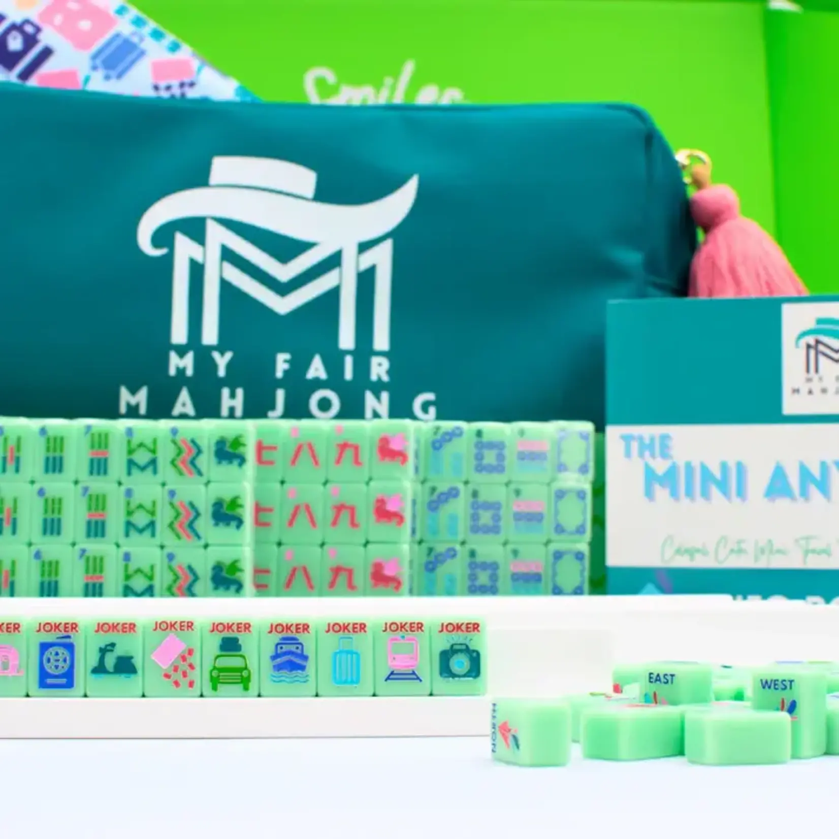My Fair Mahjong Green Mini Anywhere Series Travel Mahjong