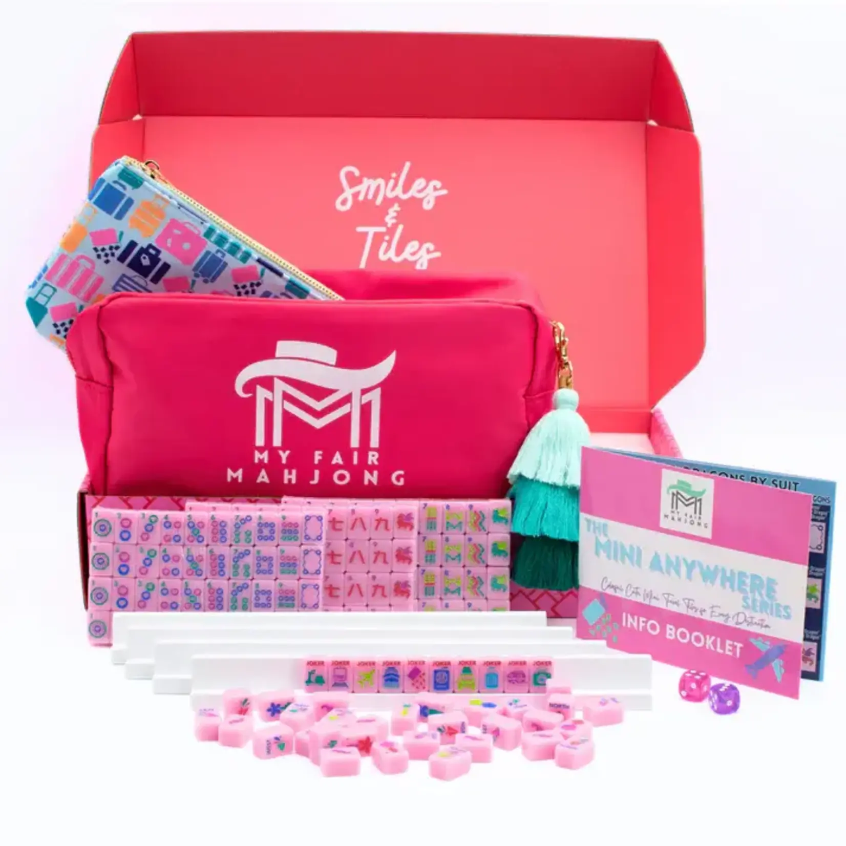My Fair Mahjong Pink Mini Anywhere Series Travel Mahjong