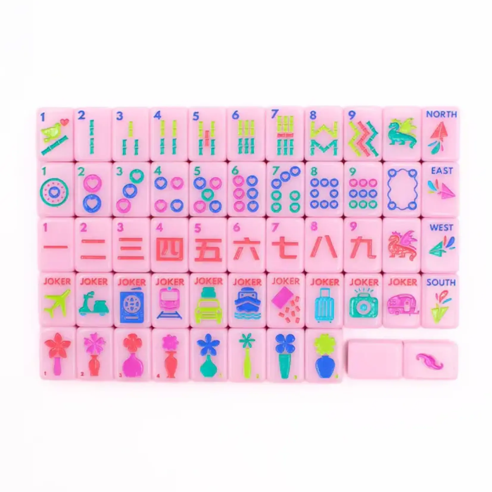 My Fair Mahjong Pink Mini Anywhere Series Travel Mahjong