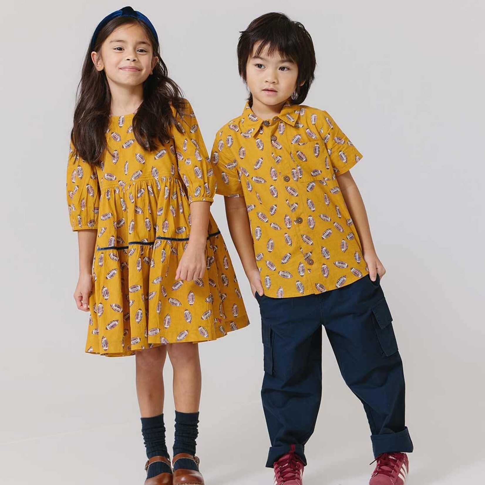 Pink Chicken girls maribelle dress - flying footballs