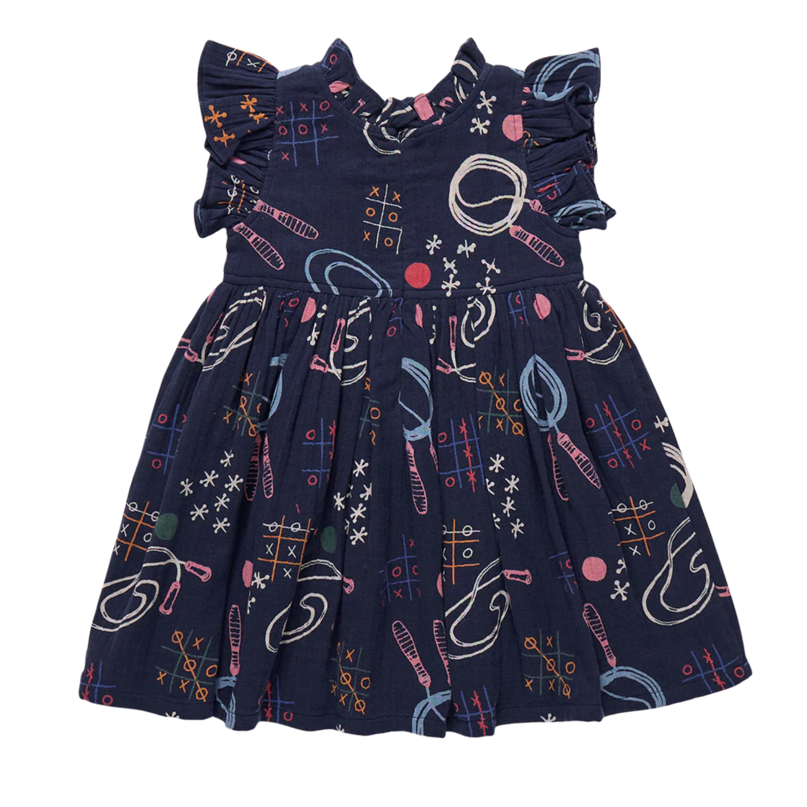 Pink Chicken girls jennifer dress - tic tac toe