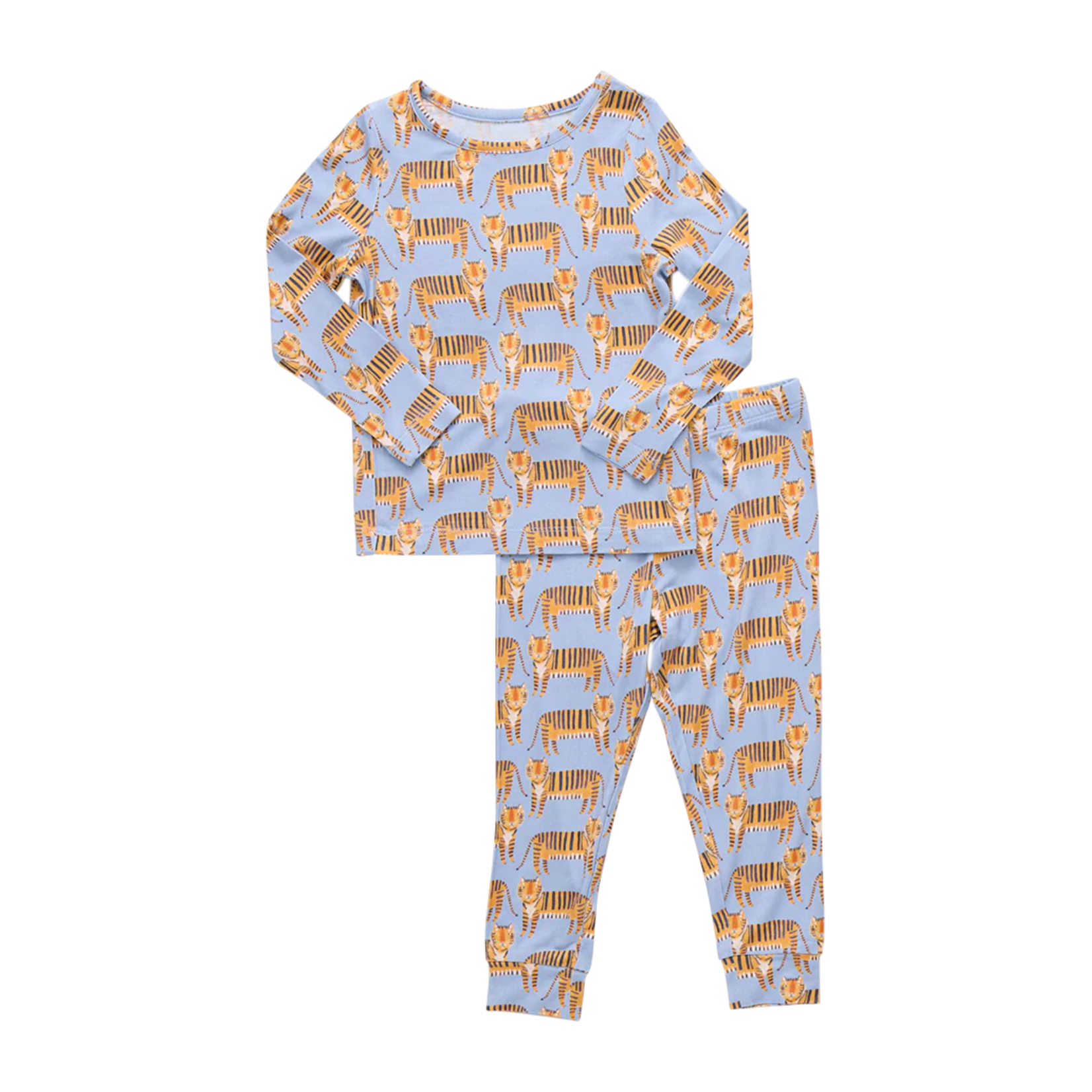 Pink Chicken kids bamboo pj set - tigers