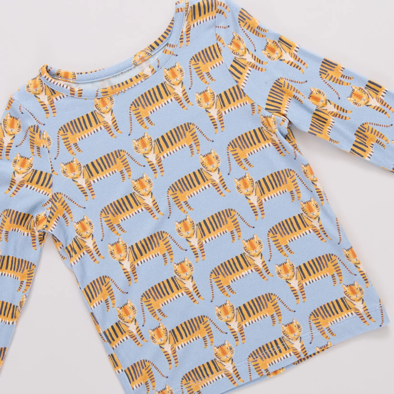 Pink Chicken kids bamboo pj set - tigers