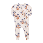 Pink Chicken baby girls ruffle bamboo romper - dandelion