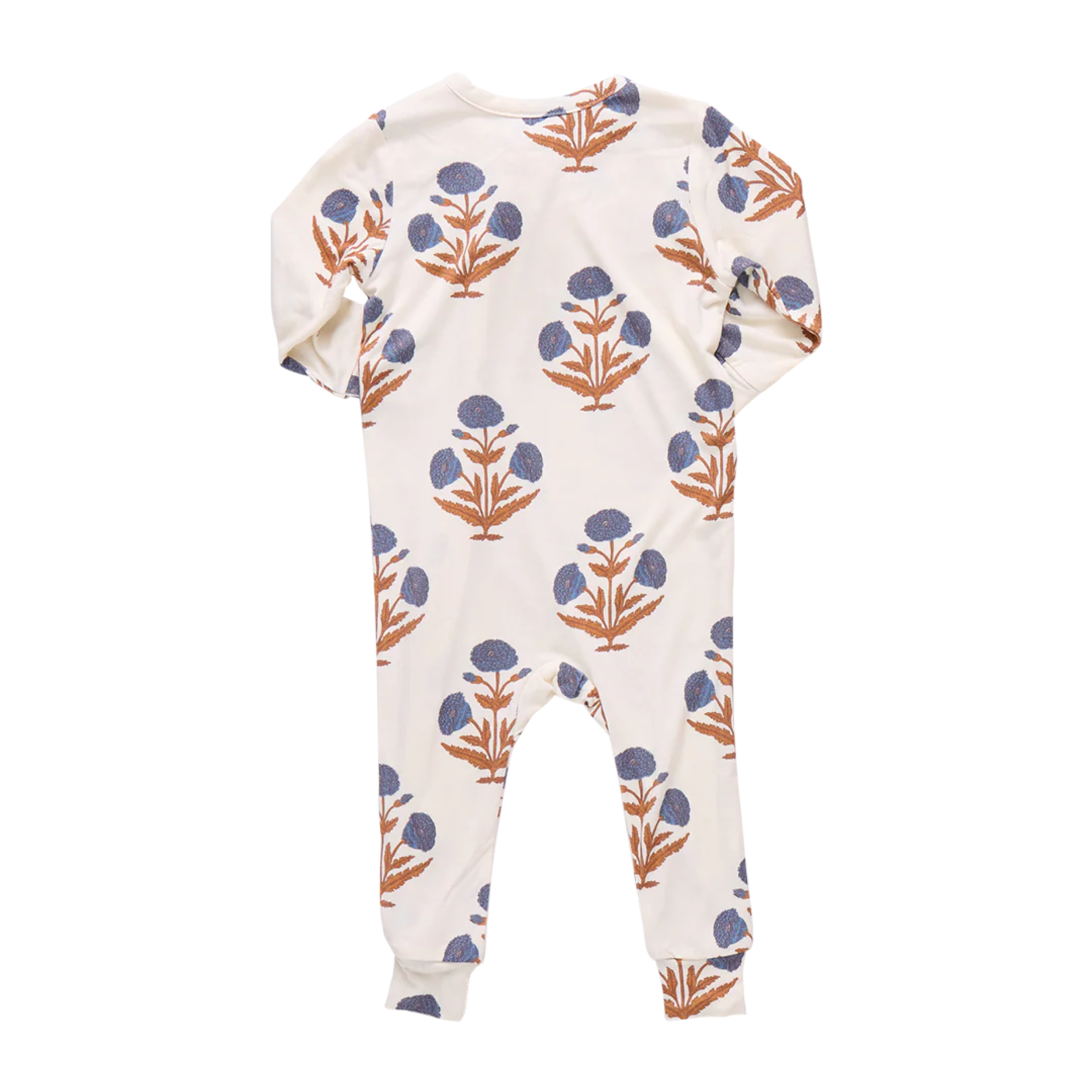 Pink Chicken baby girls ruffle bamboo romper - dandelion