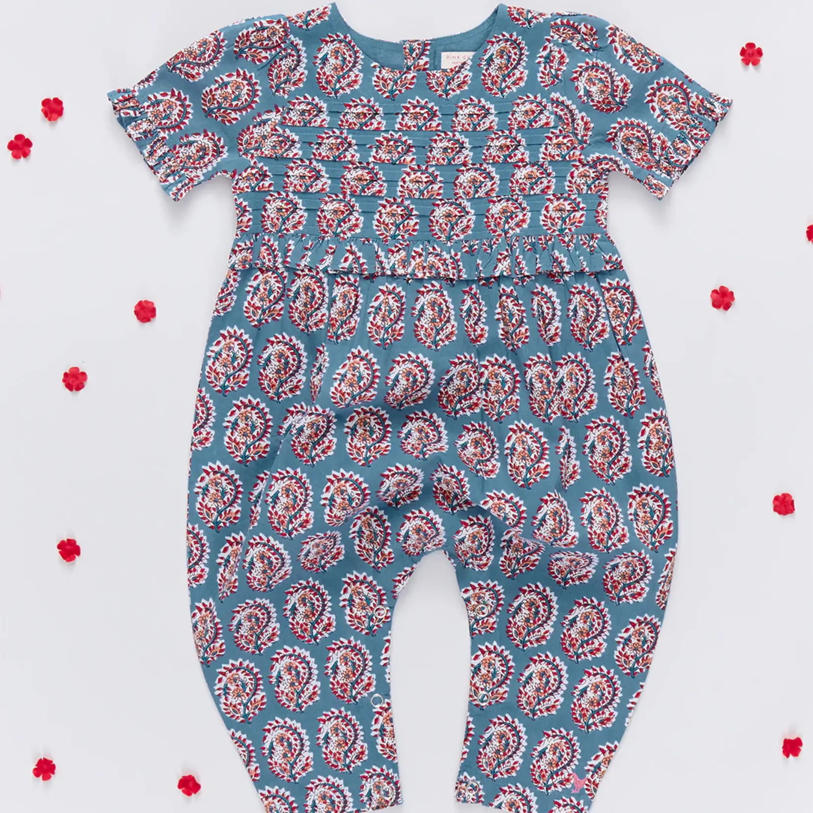Pink Chicken baby girls raquel jumper - blue paisley