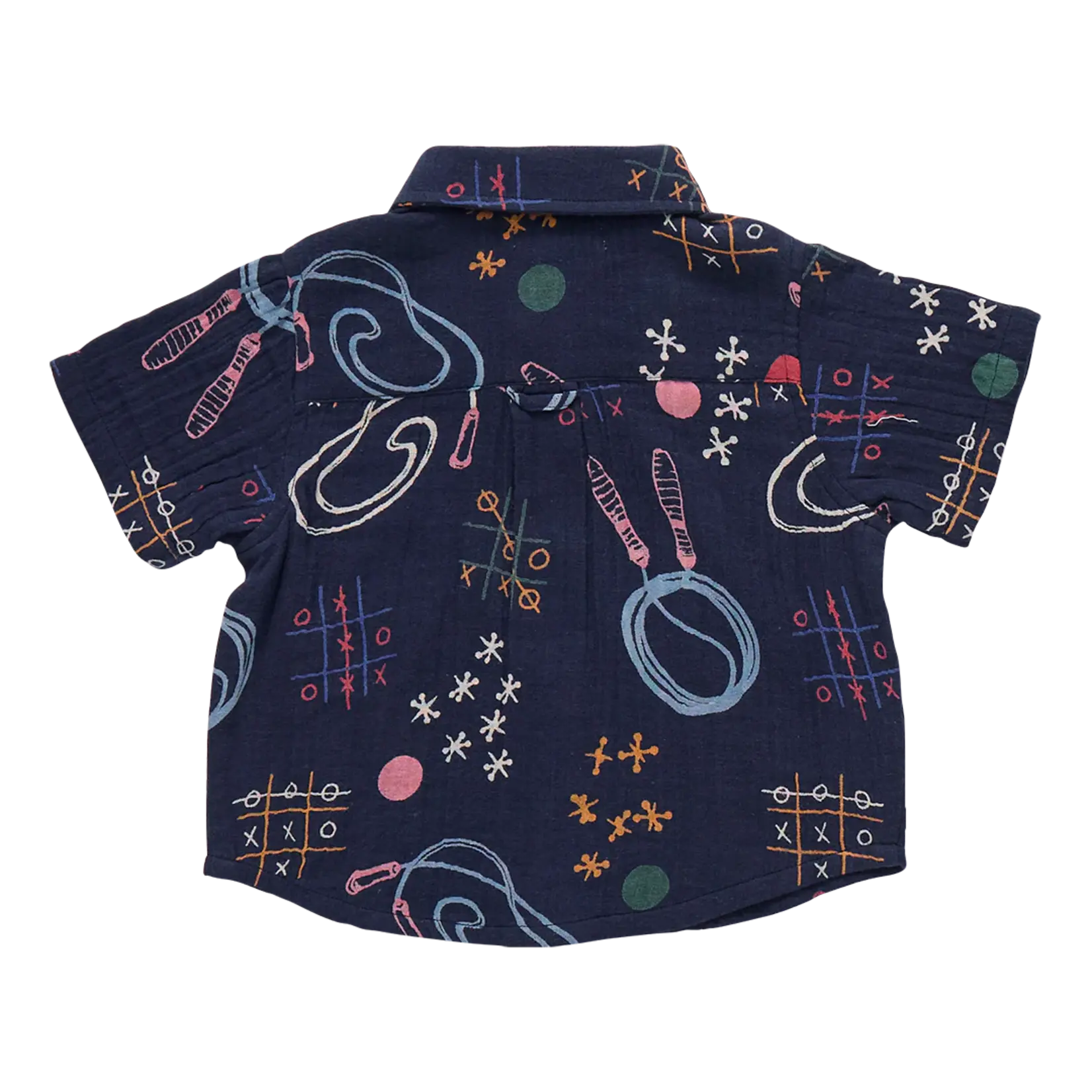 Pink Chicken baby boys jack shirt - tic tac toe