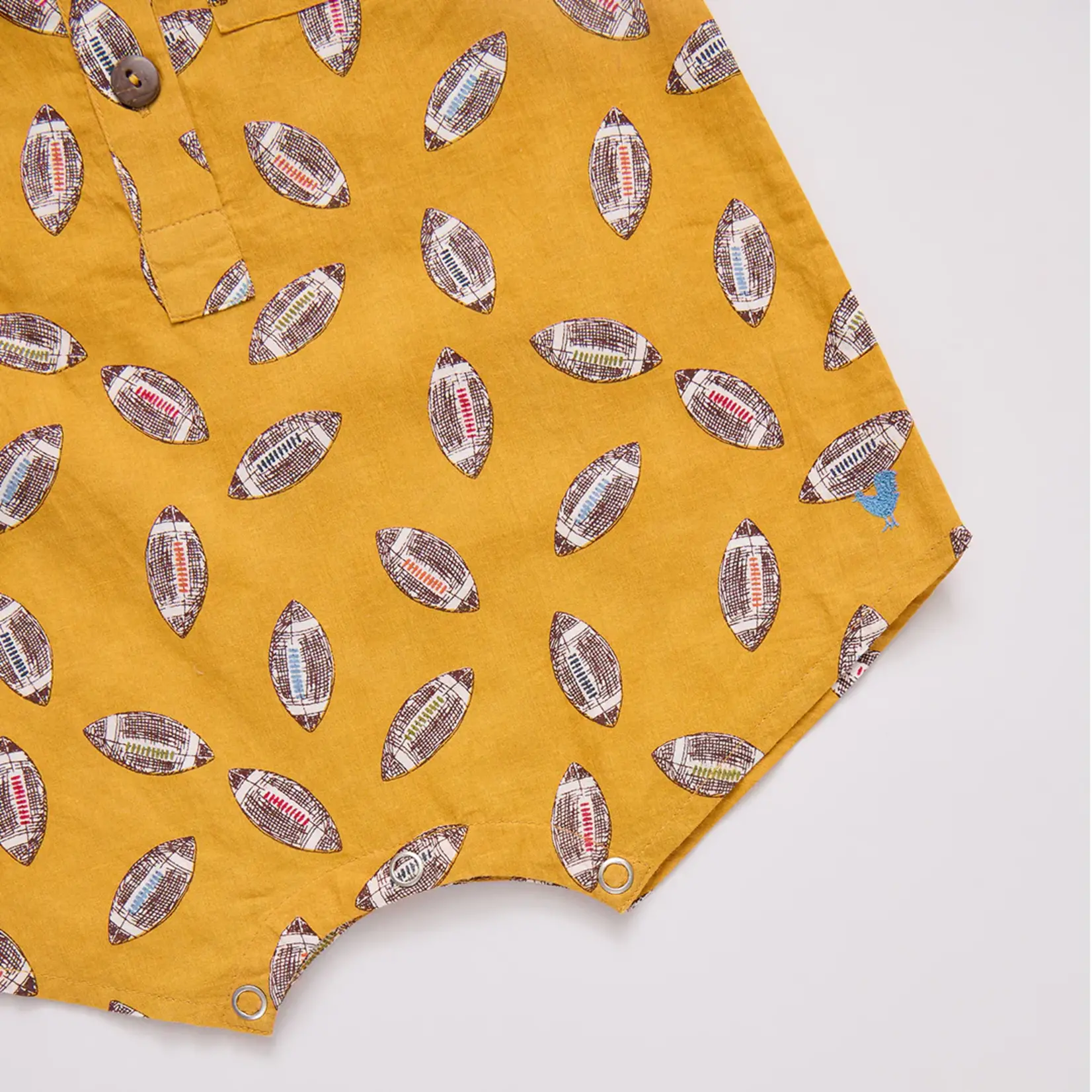 Pink Chicken baby boys easton jumper - flying footballs