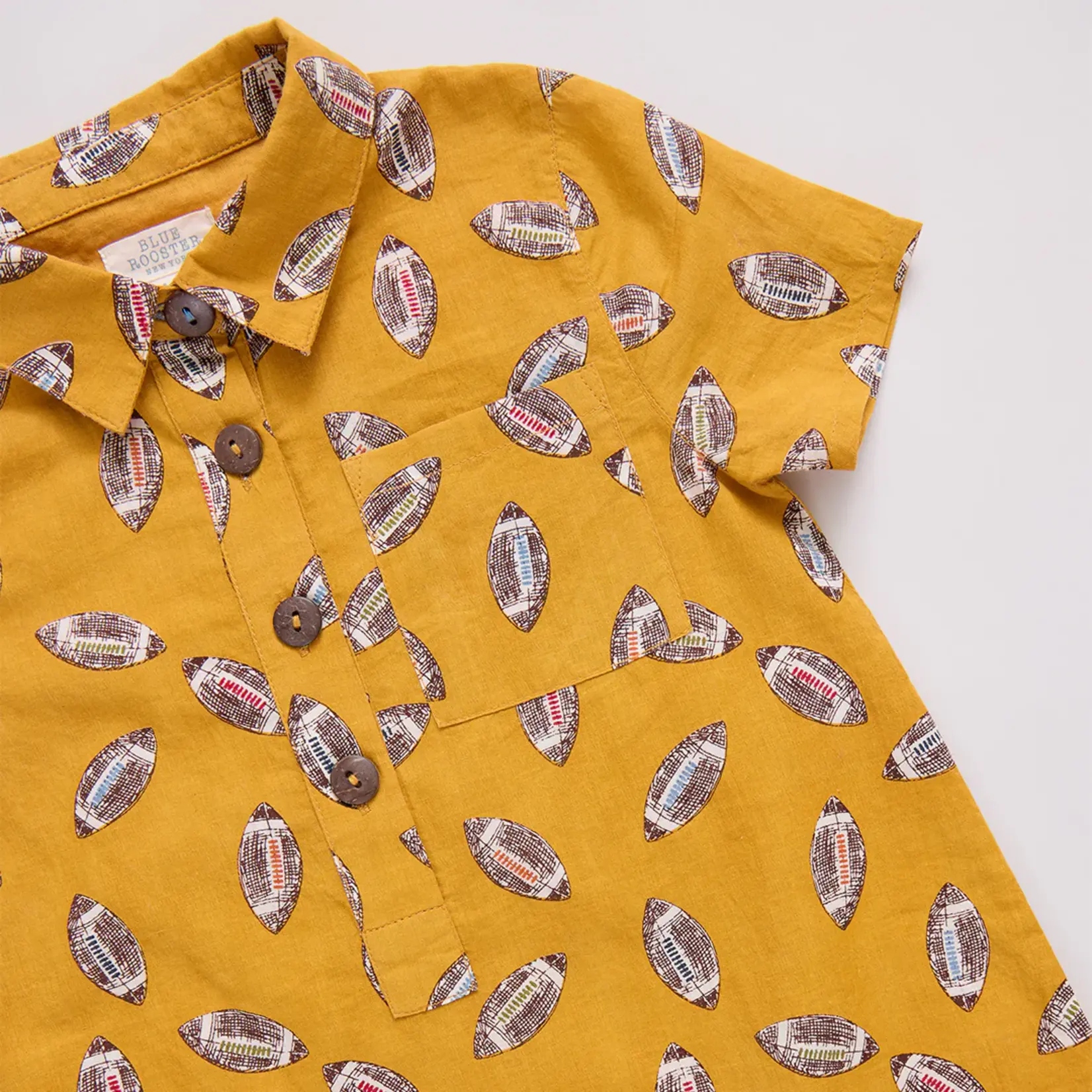 Pink Chicken baby boys easton jumper - flying footballs