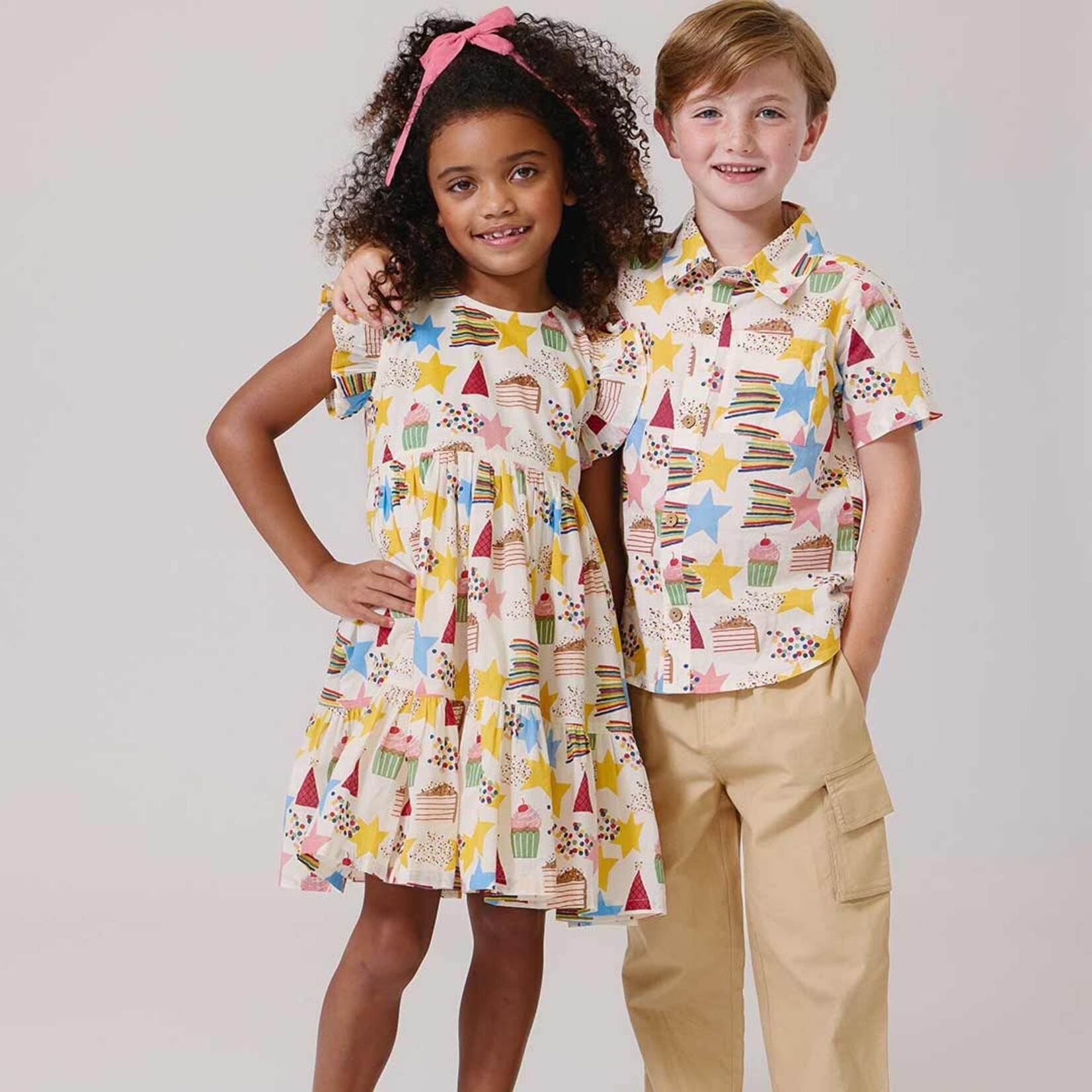 Pink Chicken boys jack shirt - birthday star