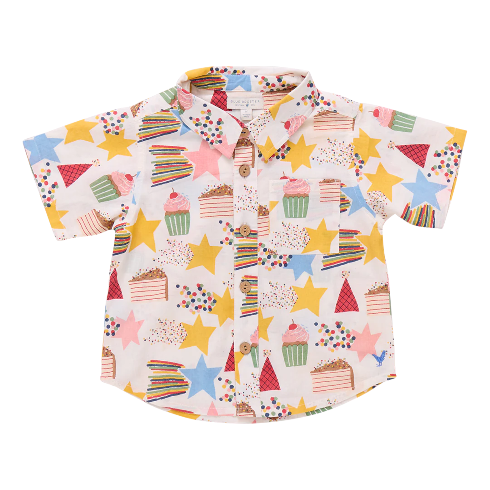Pink Chicken boys jack shirt - birthday star
