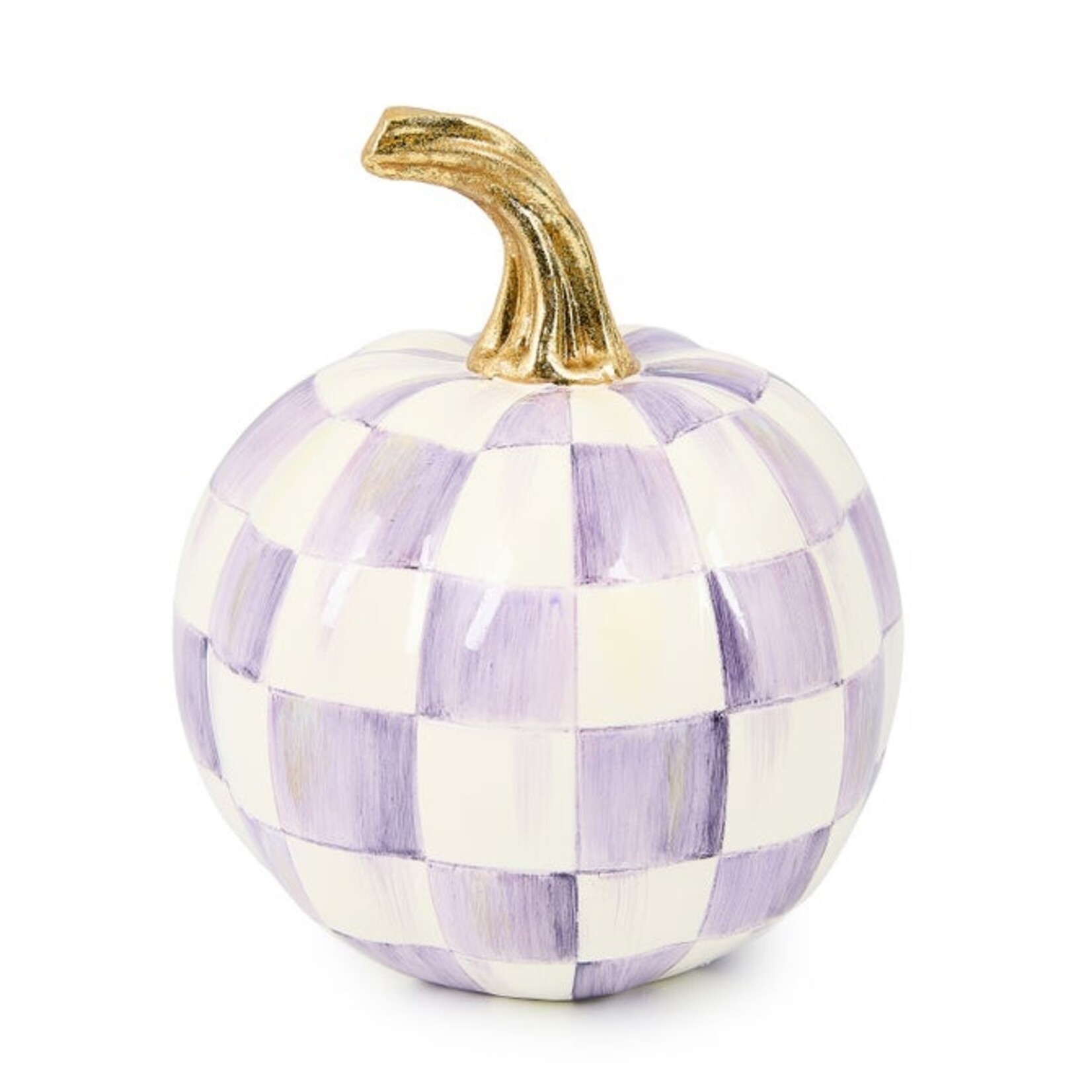 MacKenzie-Childs Violet Check Mini Pumpkin