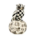 MacKenzie-Childs Courtly Owl on Toile Pumpkin