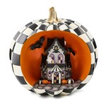 MacKenzie-Childs Halloween Illuminated Haunted House Pumpkin Scene
