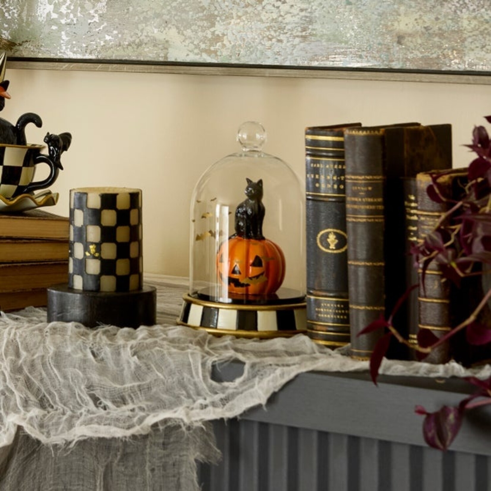 MacKenzie-Childs Halloween Black Cat Cloche