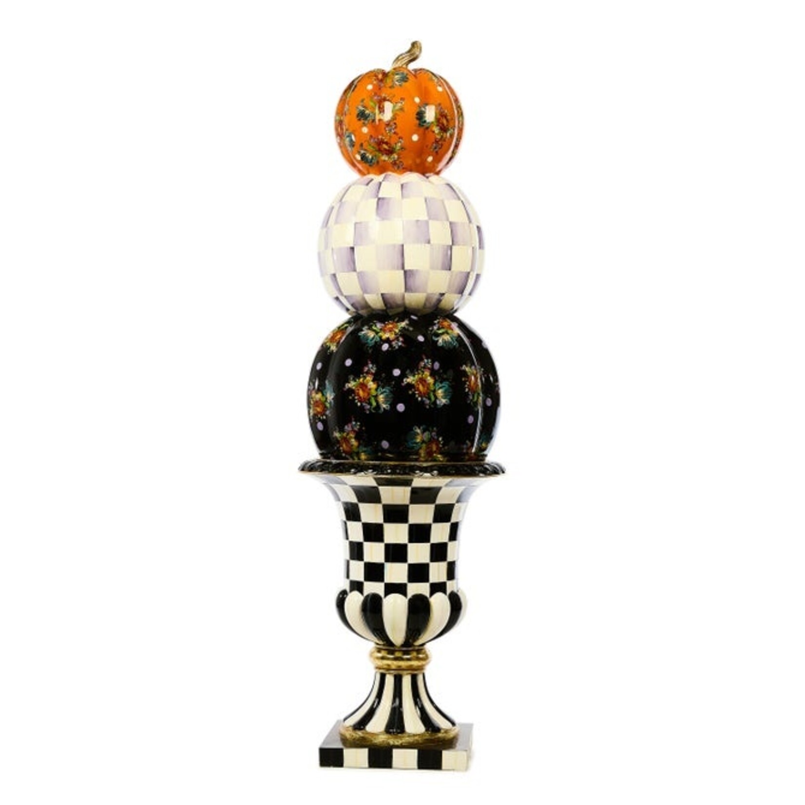 MacKenzie-Childs Flower Market Pumpkin Outdoor Trophy