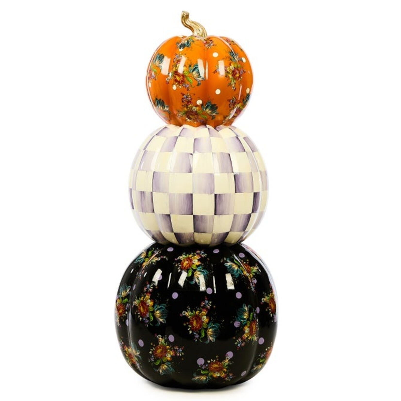 MacKenzie-Childs Flower Market Pumpkin Outdoor Trophy