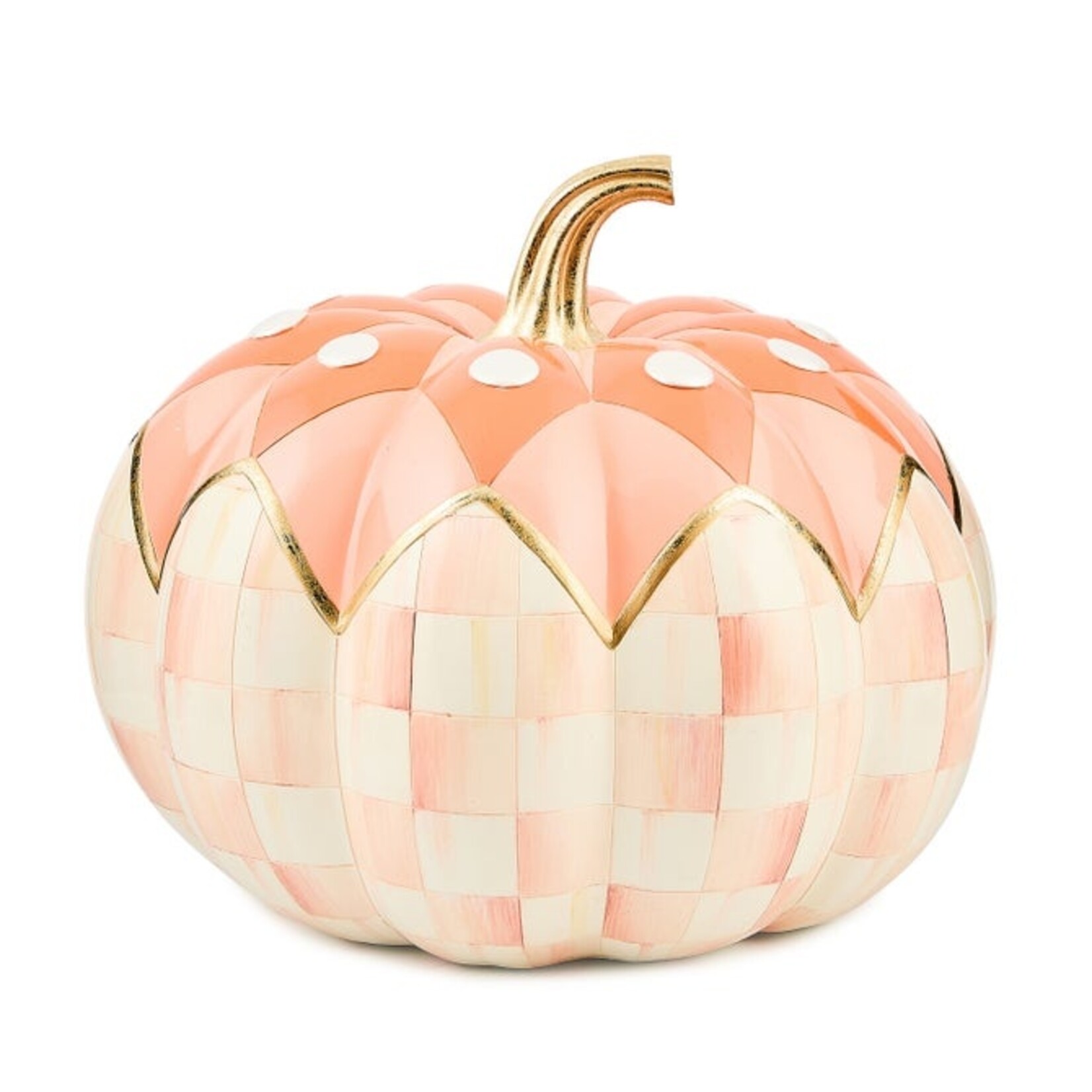 MacKenzie-Childs Rosy Check Fairytale Jester Pumpkin