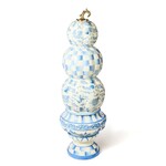 MacKenzie-Childs Royal Autumn Toile Stacked Pumpkin Trophy Urn
