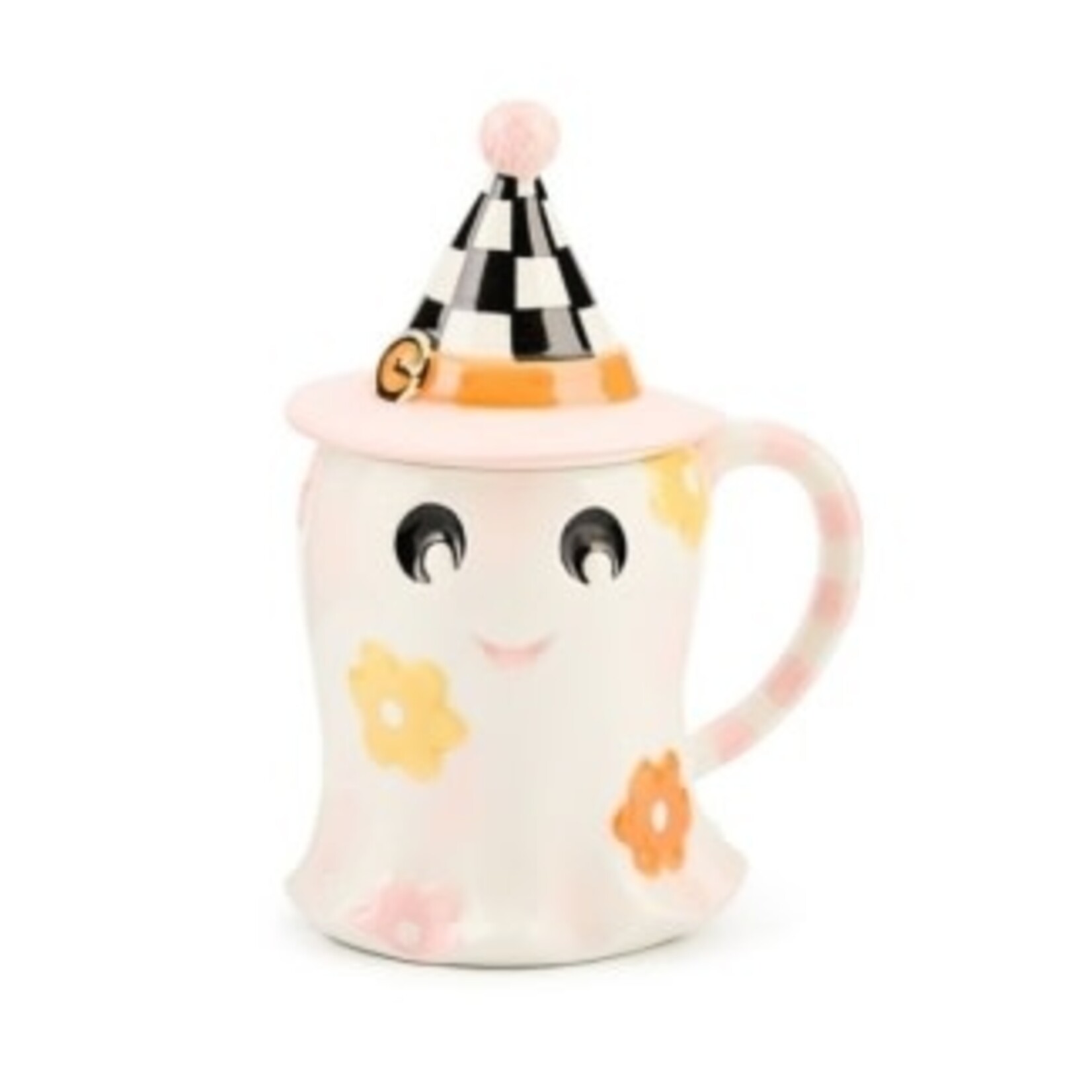 MacKenzie-Childs hocus pocus ceramic lidded mug