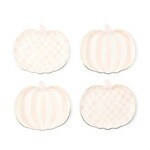 MacKenzie-Childs rosy check pumpkin ceramic dessert plates, set of 4