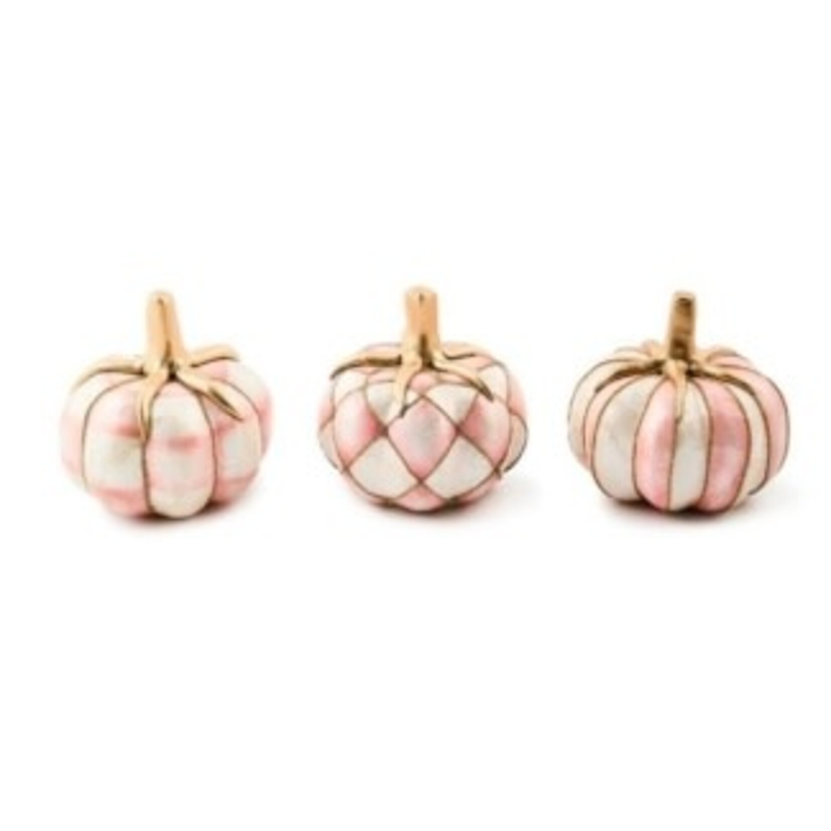 MacKenzie-Childs rosy capiz pumpkins, set of 3